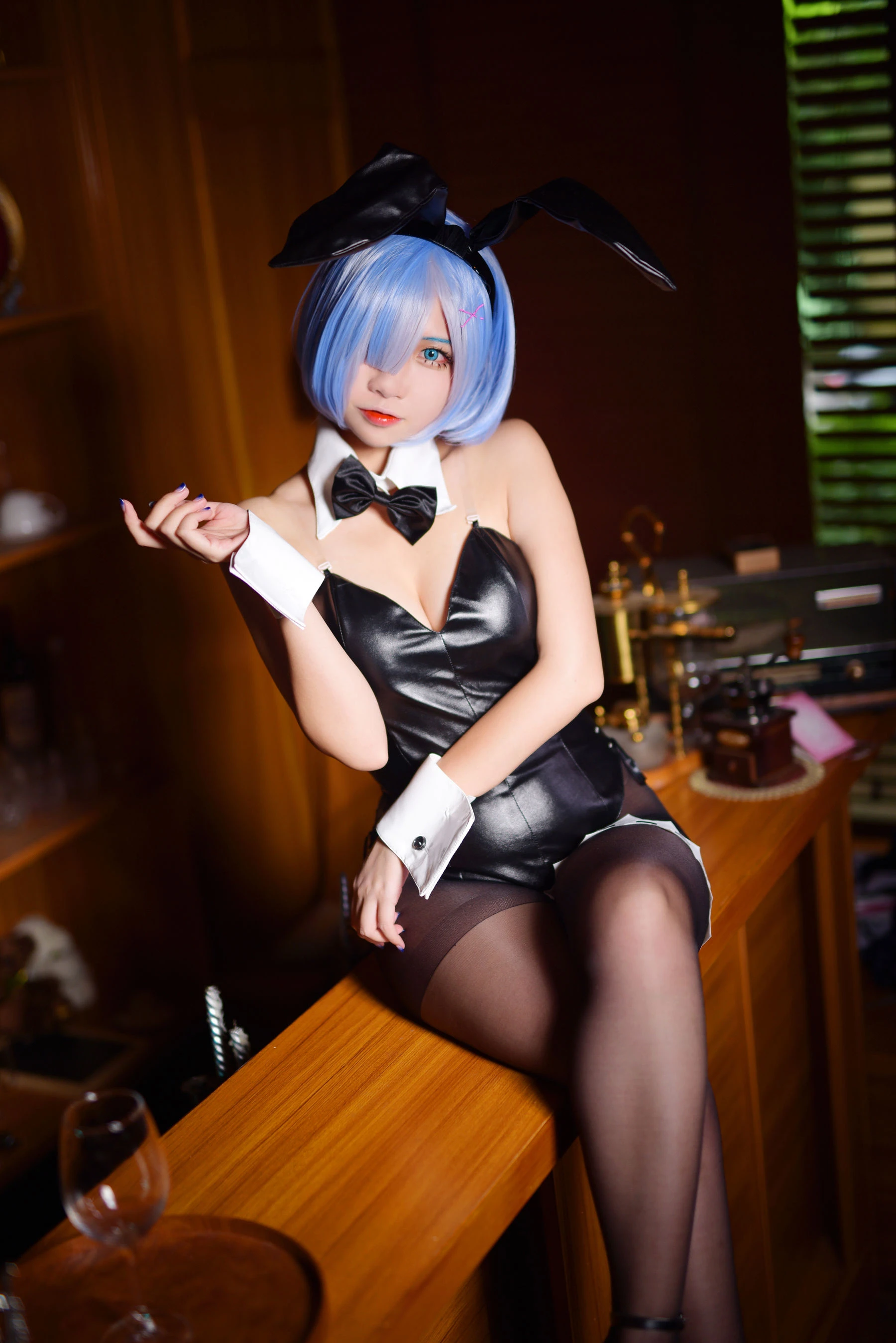 人气Coser二佐Nisa – 蕾姆兔女郎插图7