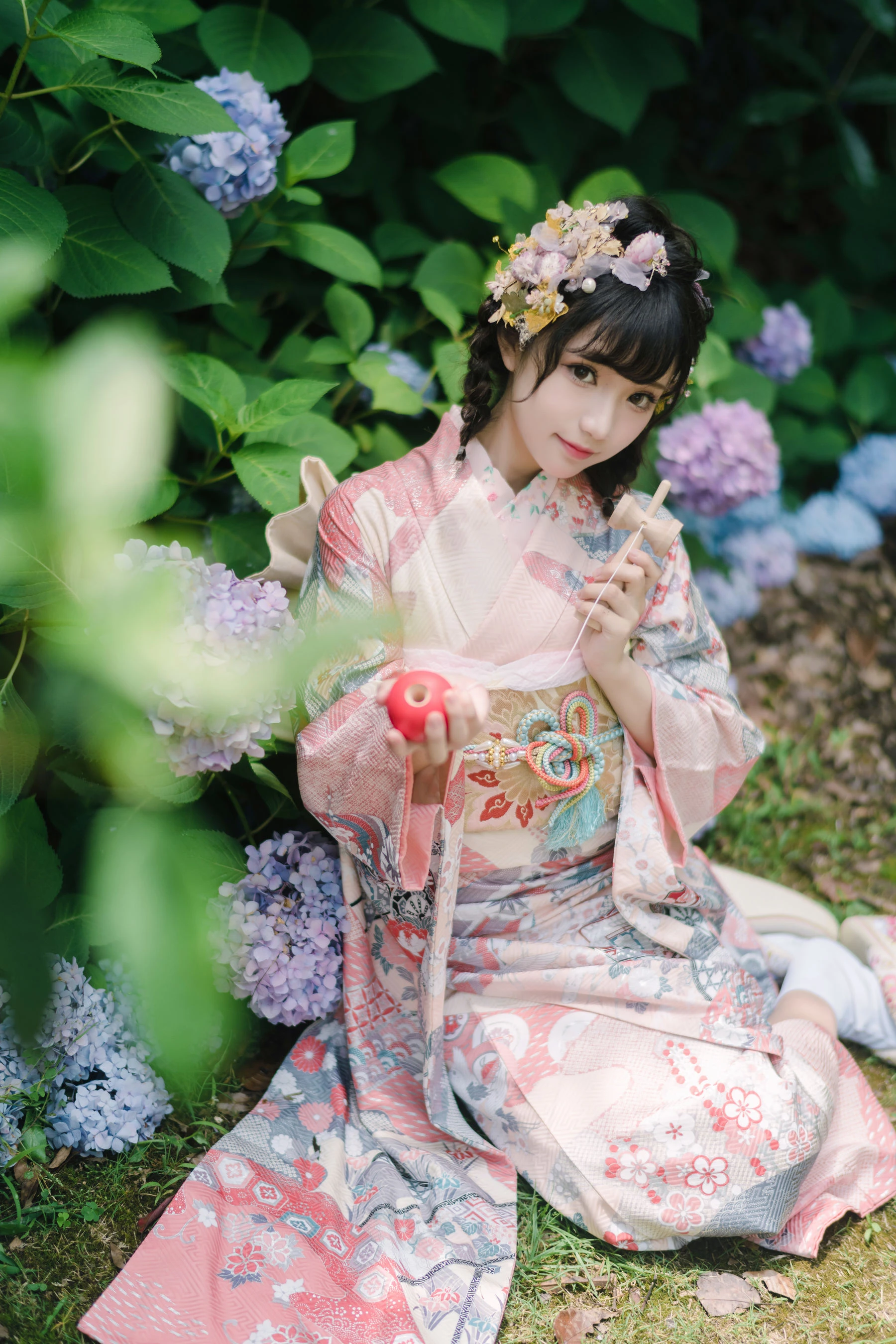 花柒Hana – 绣球花和服插图3