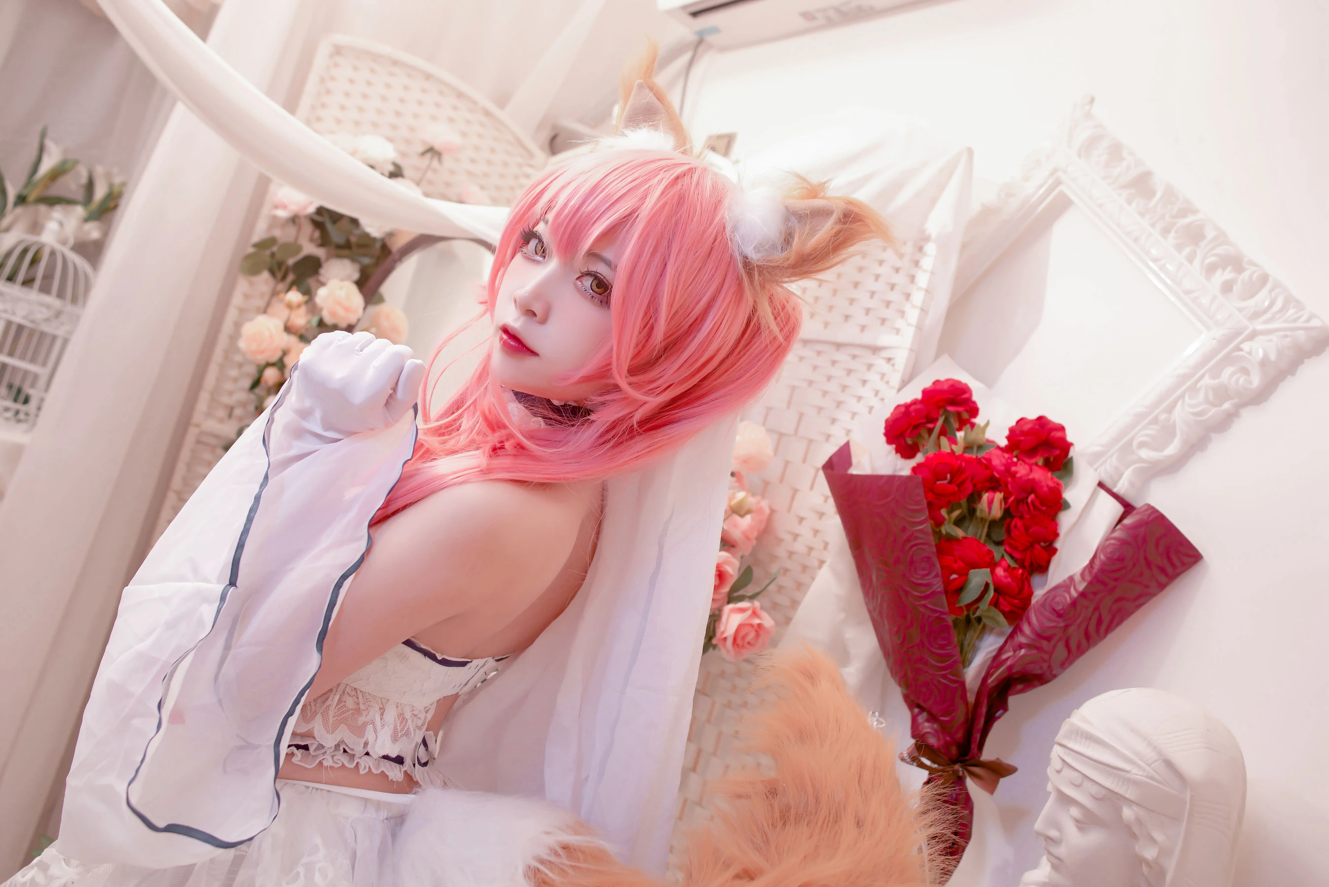 人气Coser二佐Nisa – fate玉藻前婚纱插图4