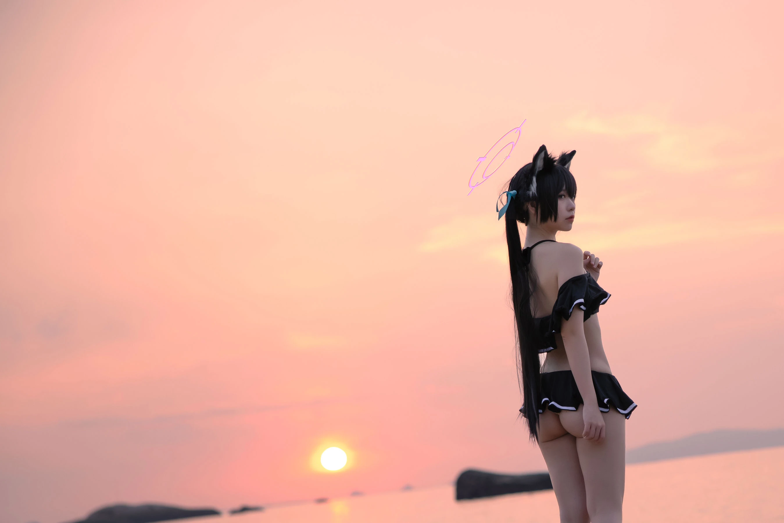 动漫博主G44不会受伤 – 碧蓝档案 黑見芹香 海边泳装高清在线免费欣赏–微密图社-微密图社