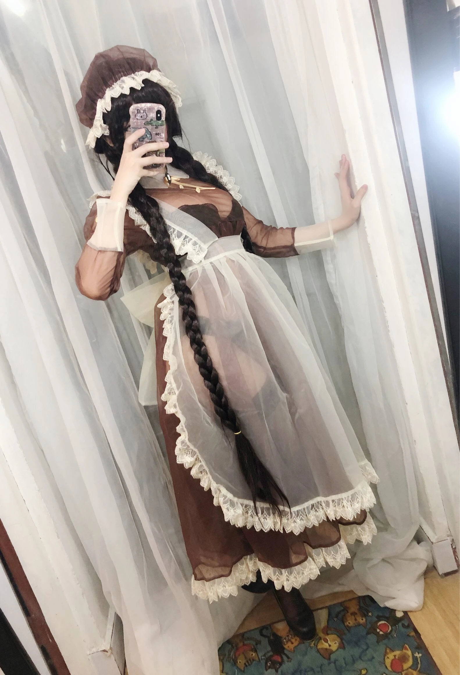 二次元巨乳美女鹿野希 透明女仆插图1