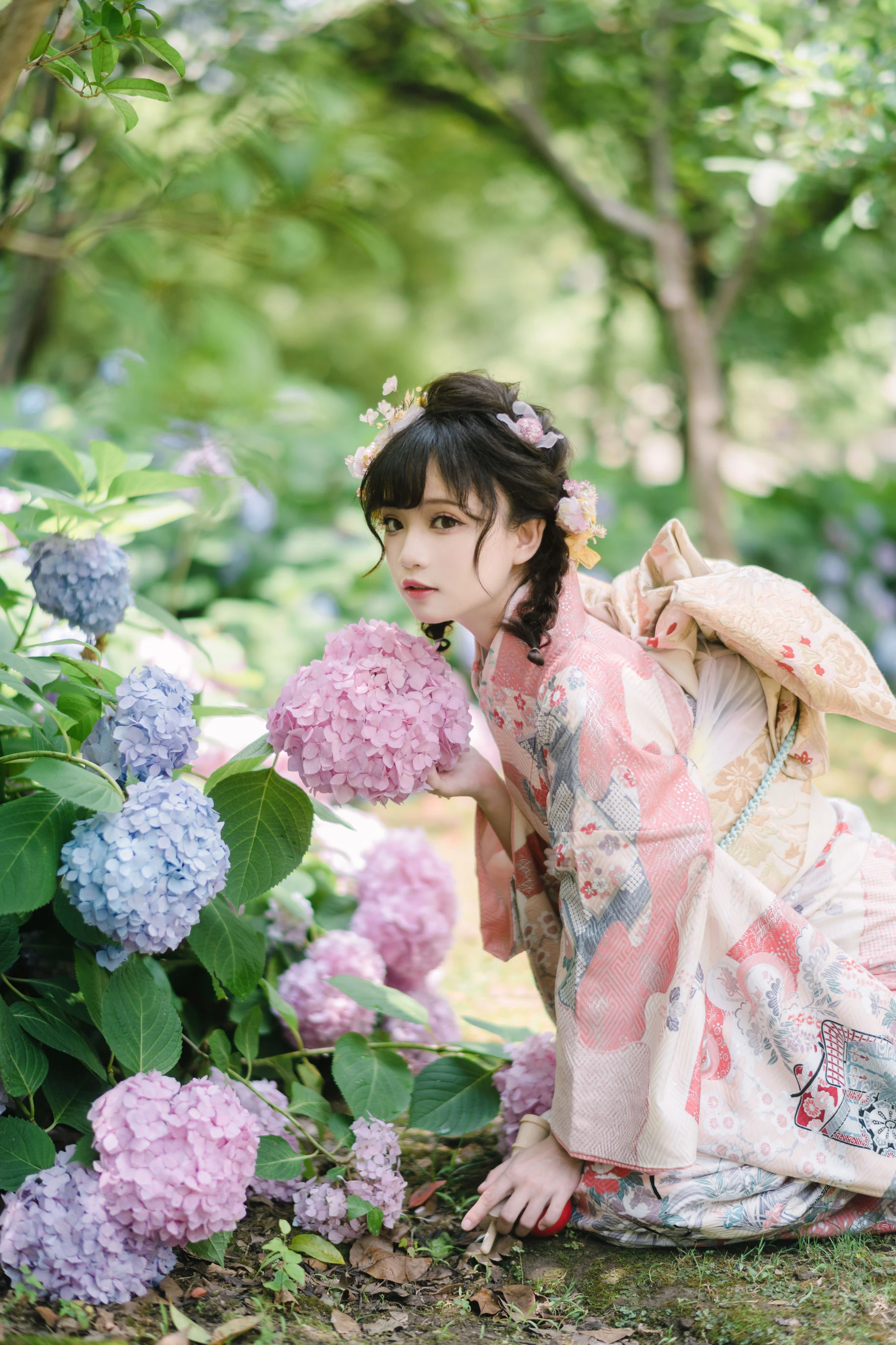 花柒Hana – 绣球花和服插图7