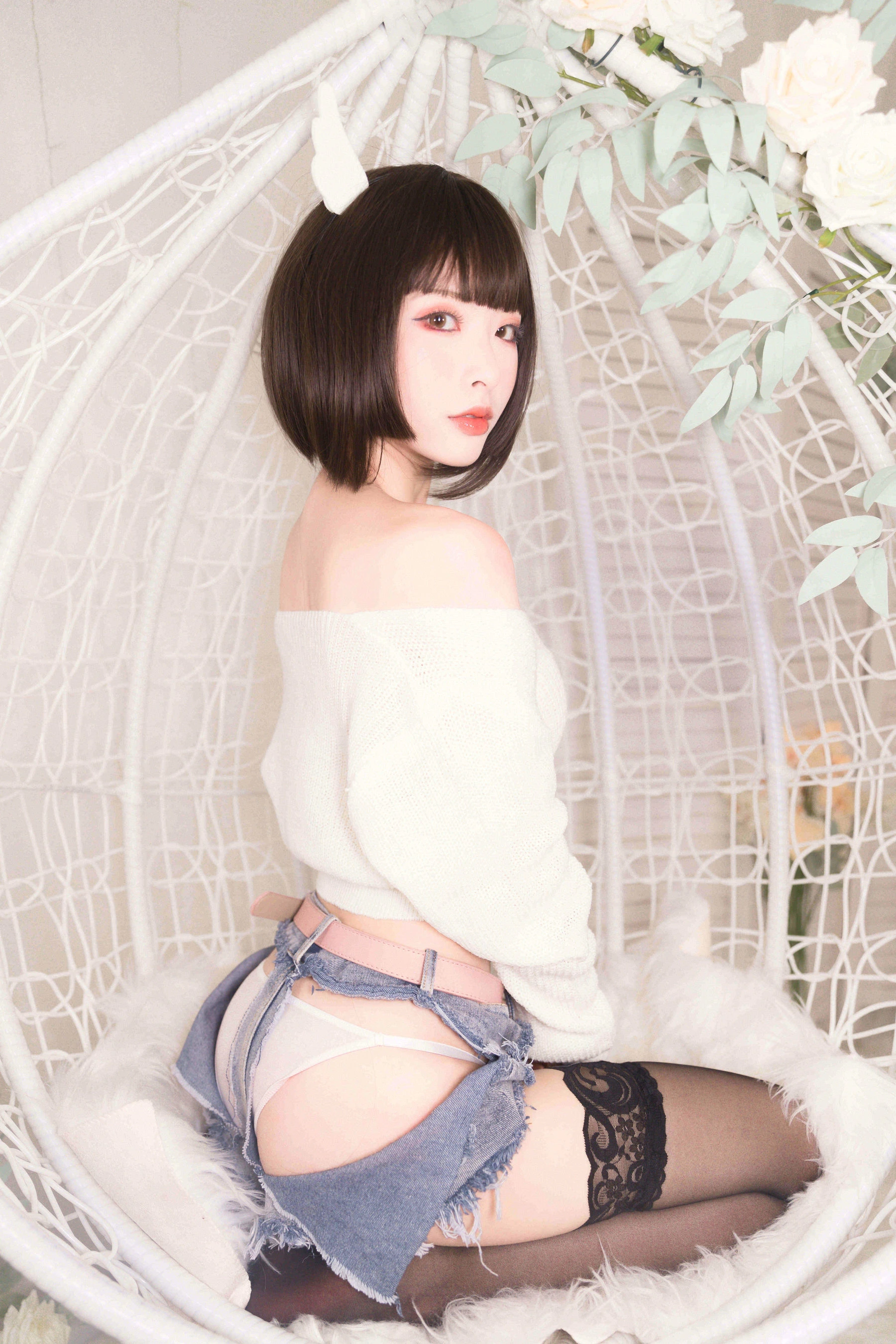 尤物清水由乃 – 白色毛衣插图5