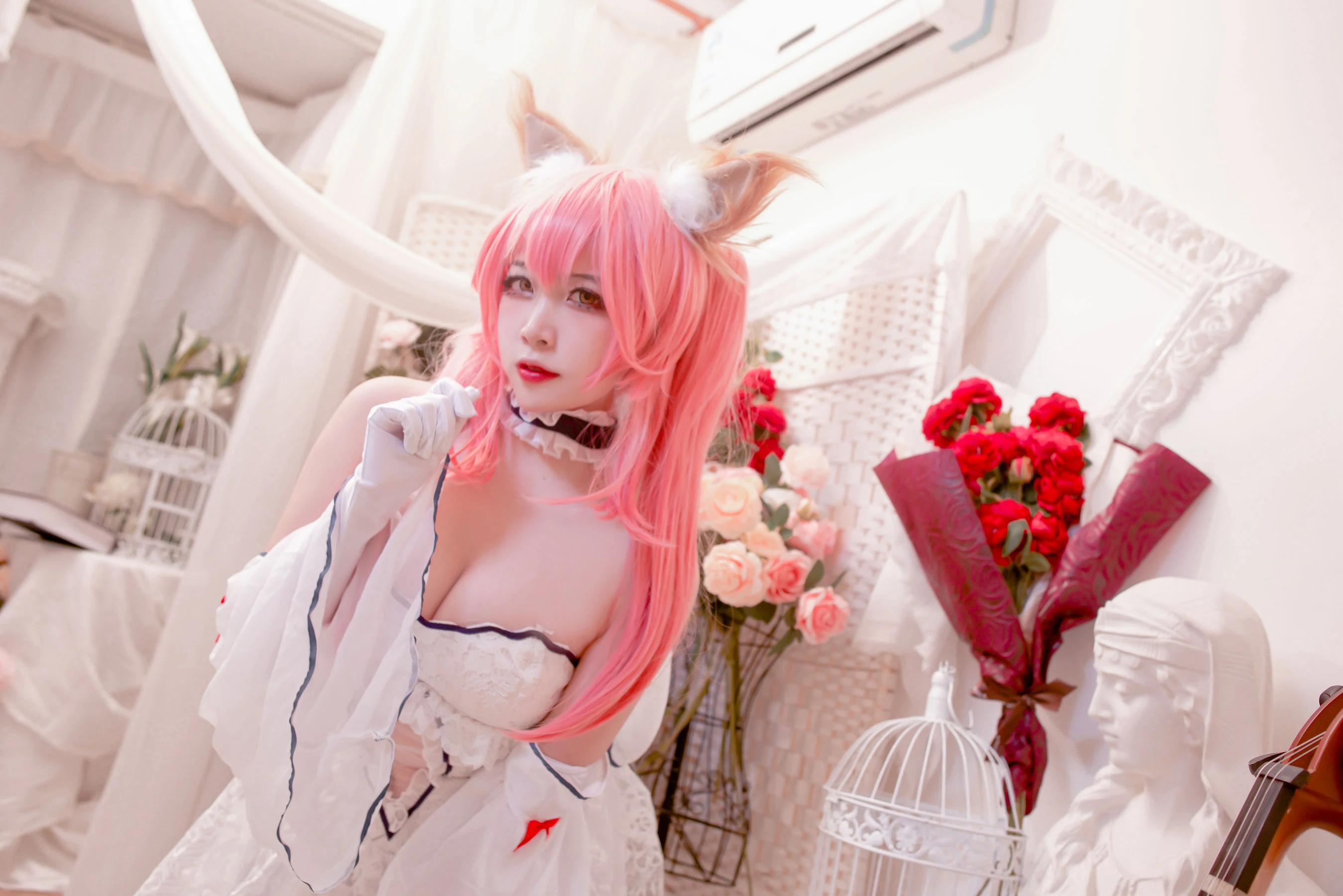 人气Coser二佐Nisa – fate玉藻前婚纱插图3