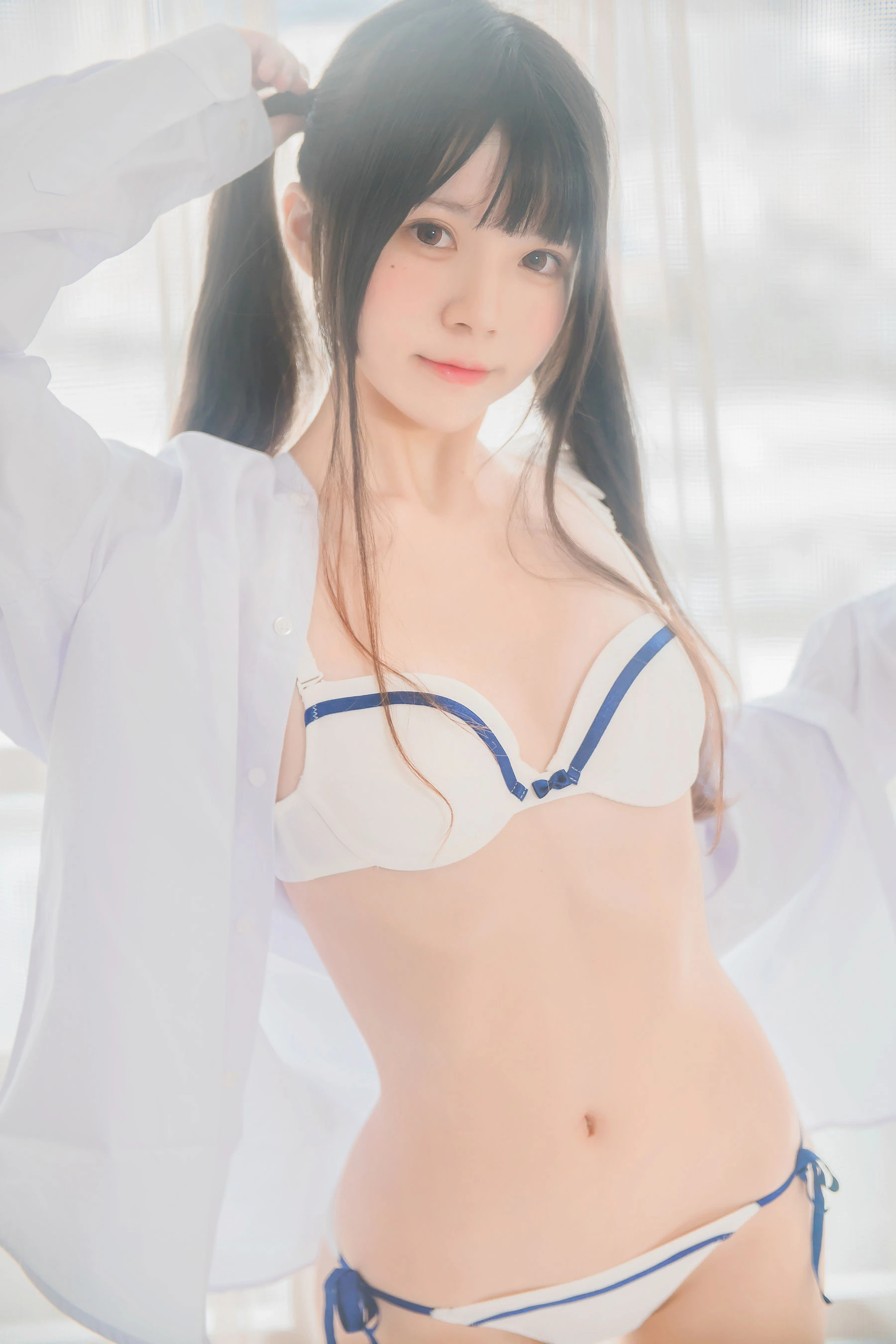 桜桃喵 《白衬衫双马尾》 [47P]高清在线免费欣赏–微密图社-微密图社