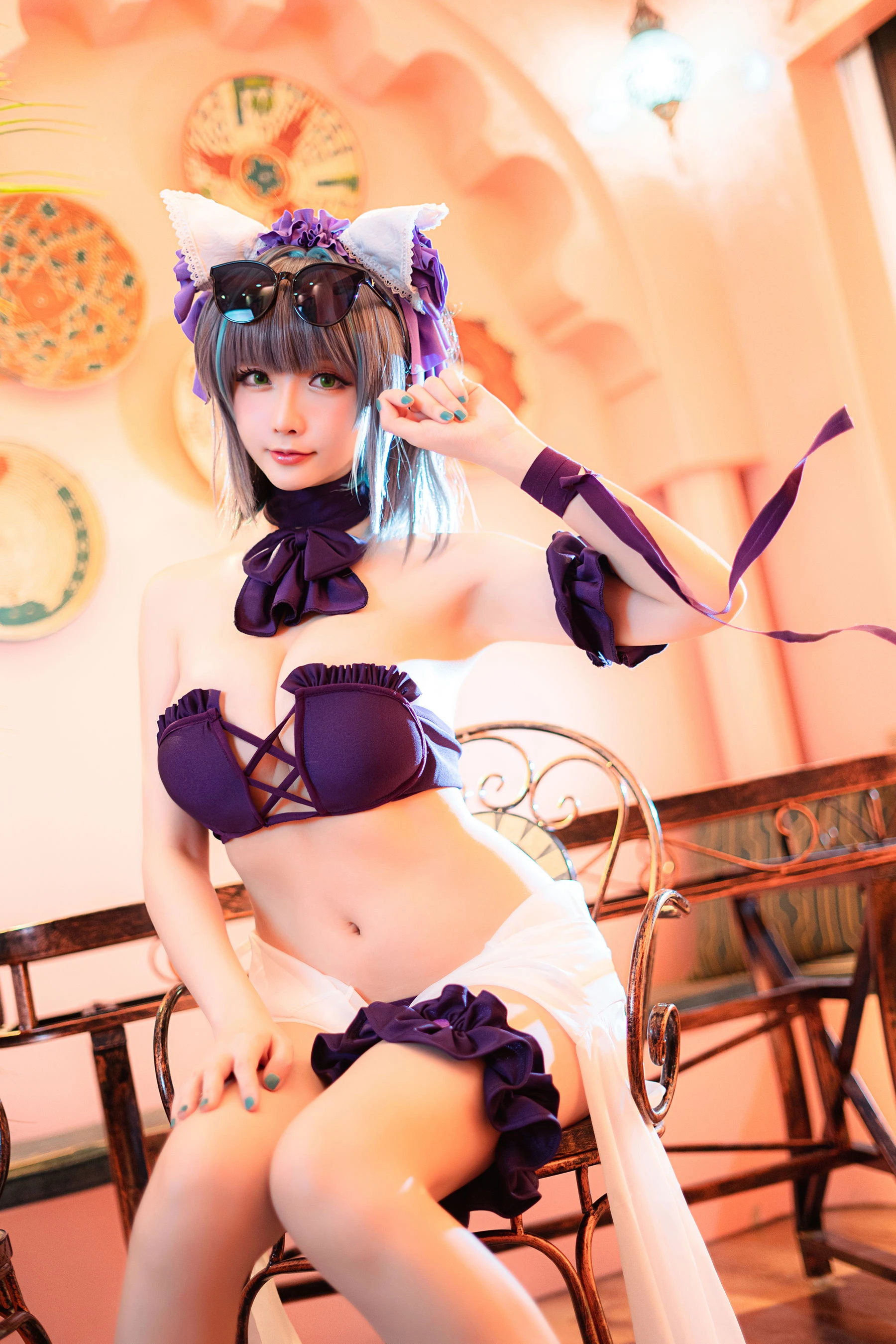 Coser小姐姐星之迟迟 – R-Maid《柴郡泳装》插图3