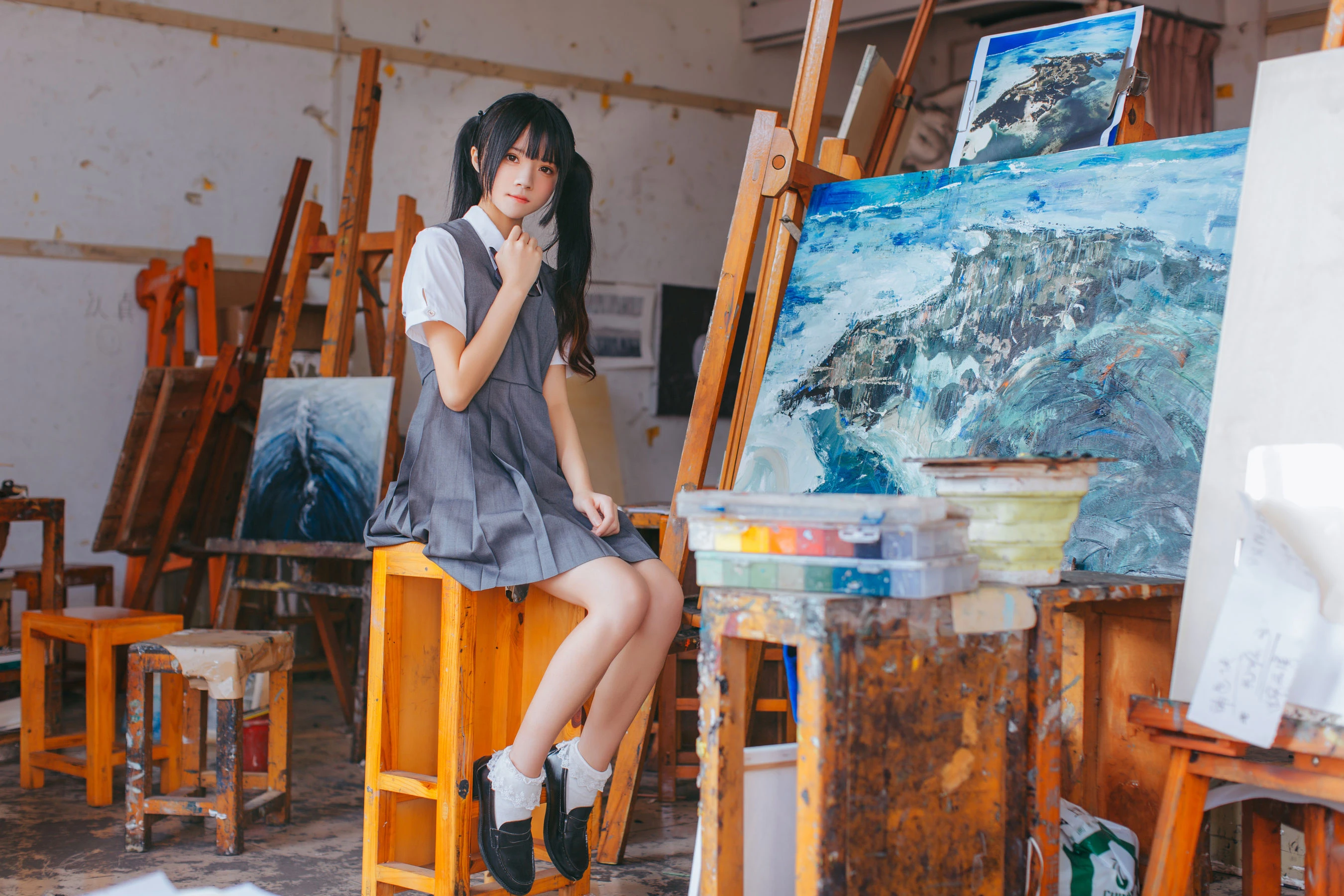 桜桃喵《画室少女》插图1