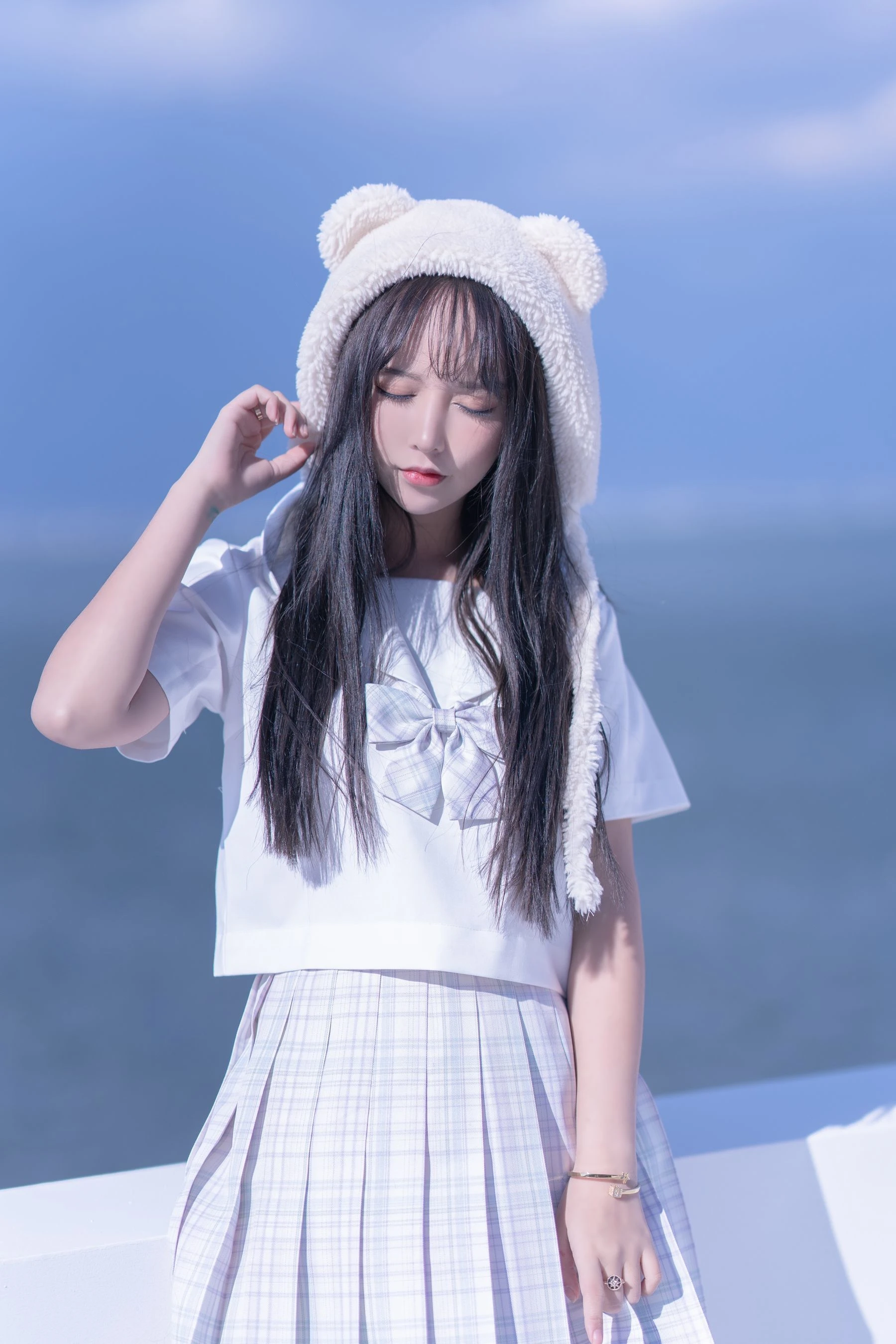斗鱼米线线sama写真 JK萌妹插图8