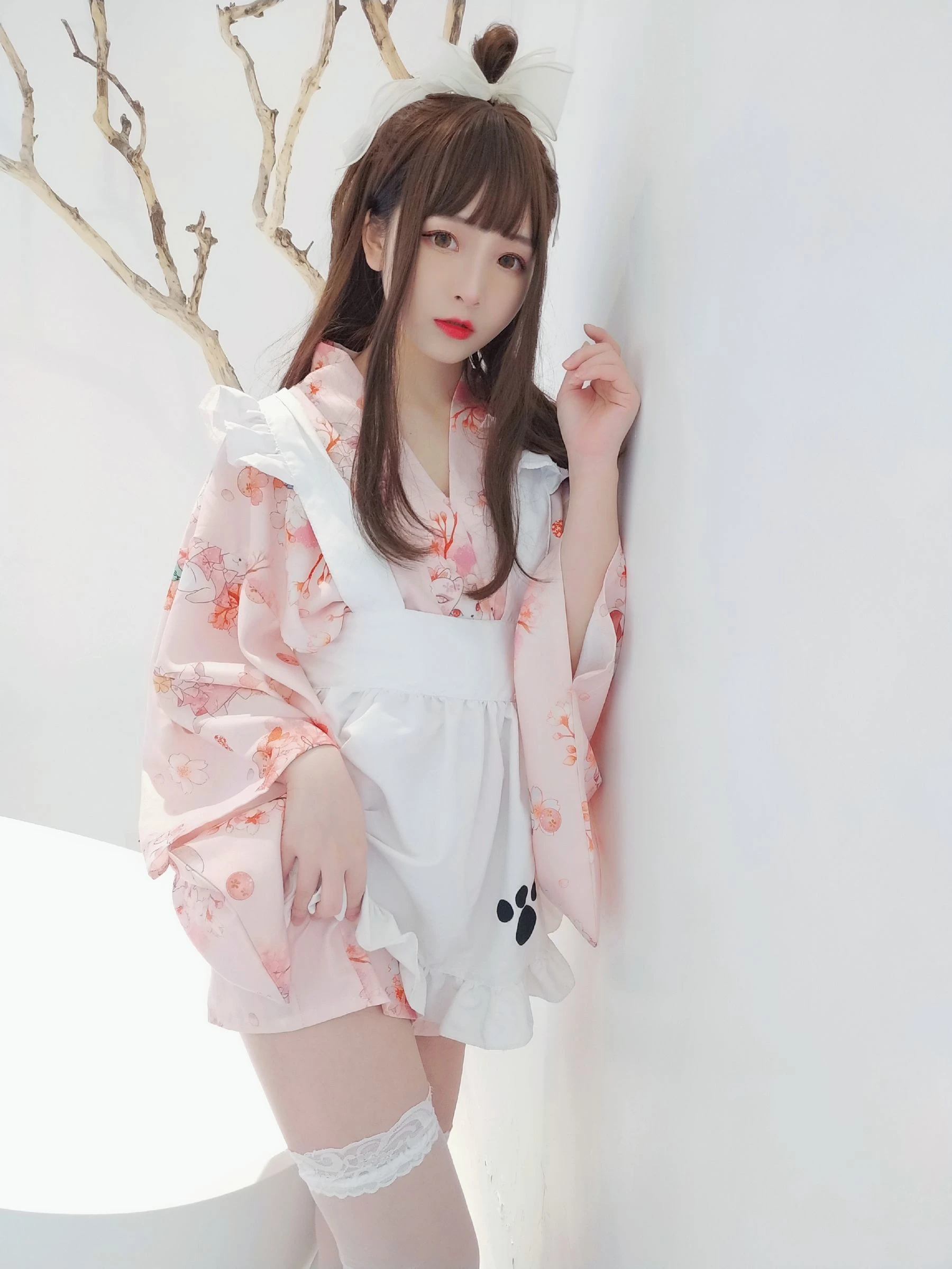 二次元美女古川kagura 浴衣女仆插图1
