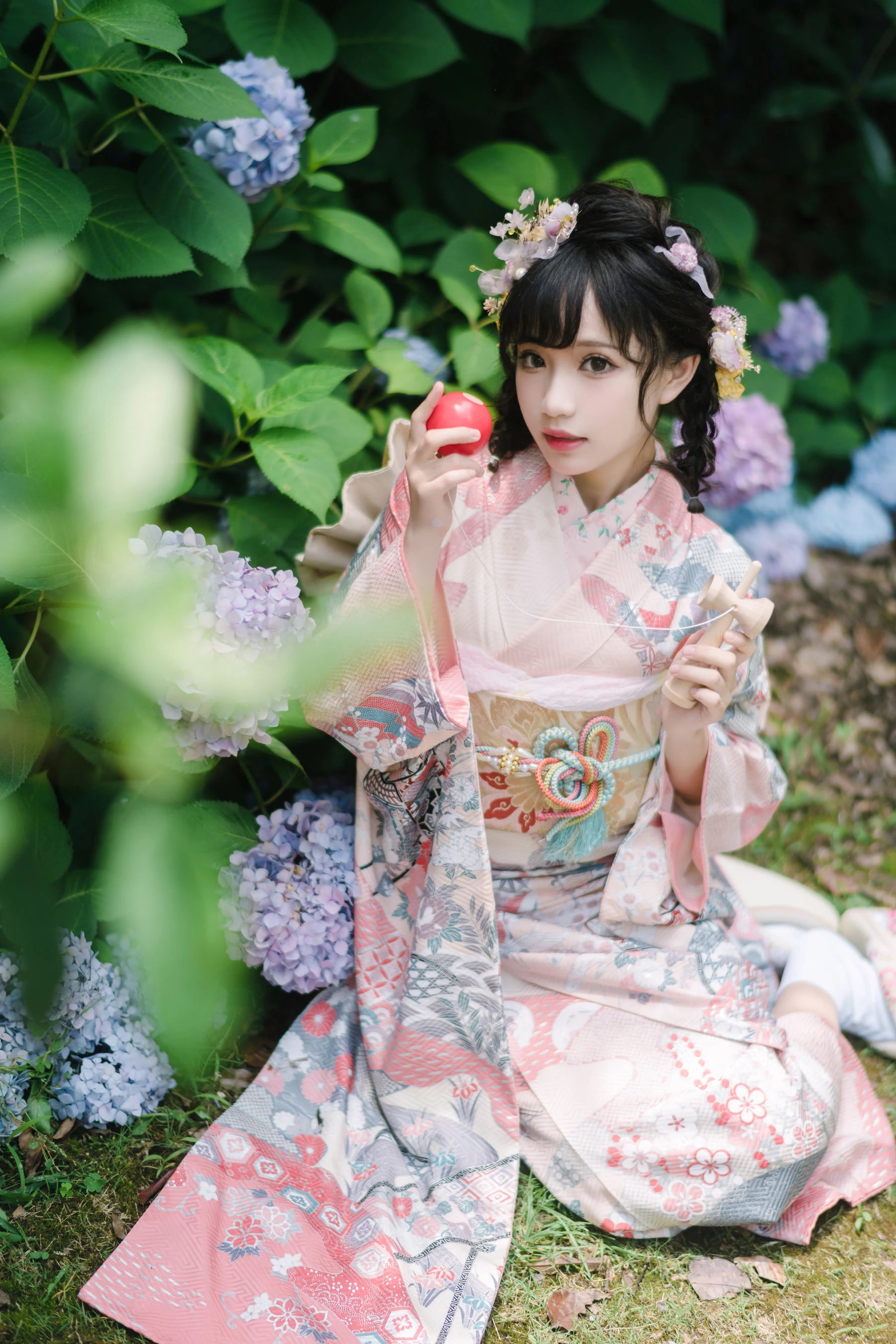 花柒Hana – 绣球花和服插图2