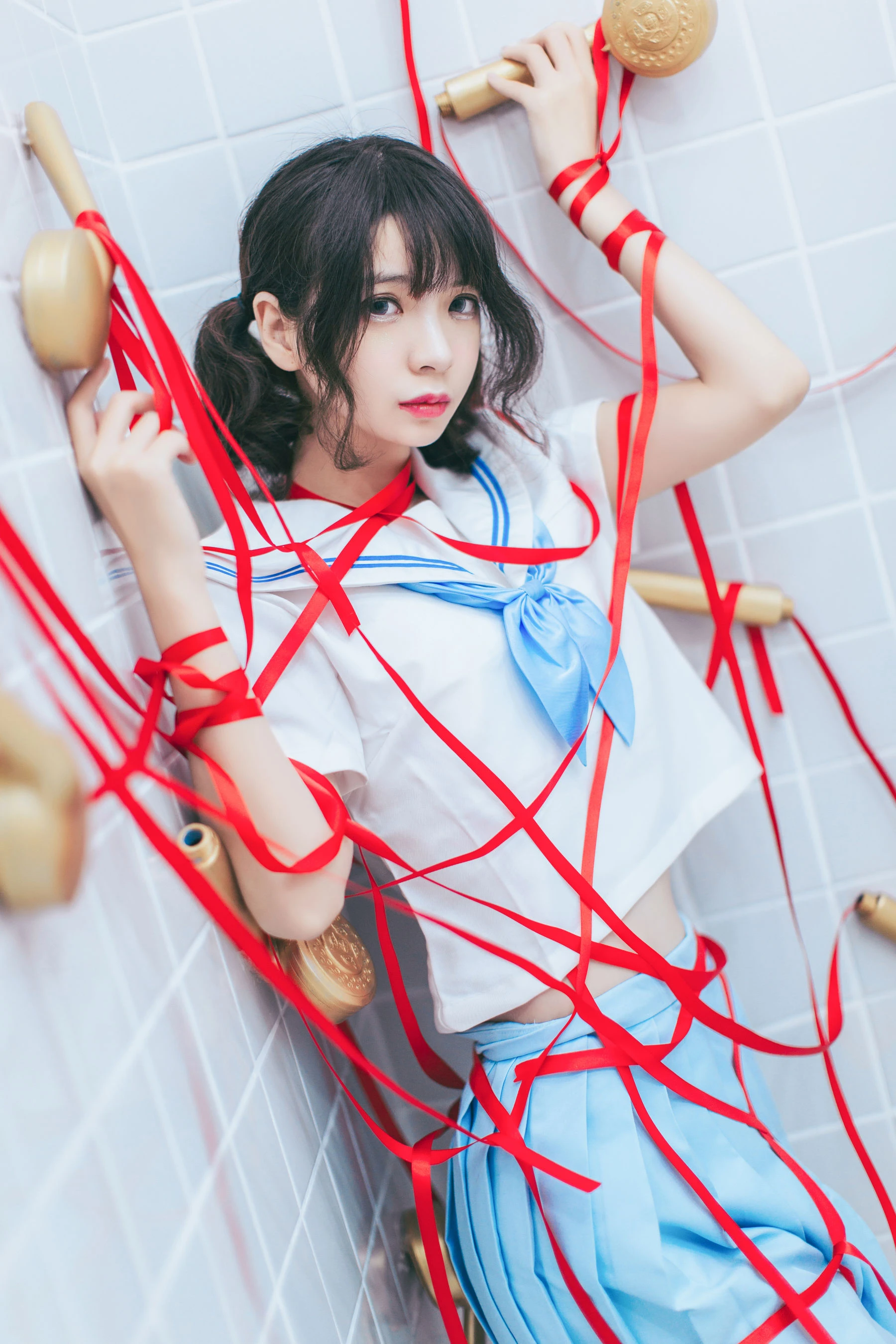 疯猫ss – 浴室JK插图1