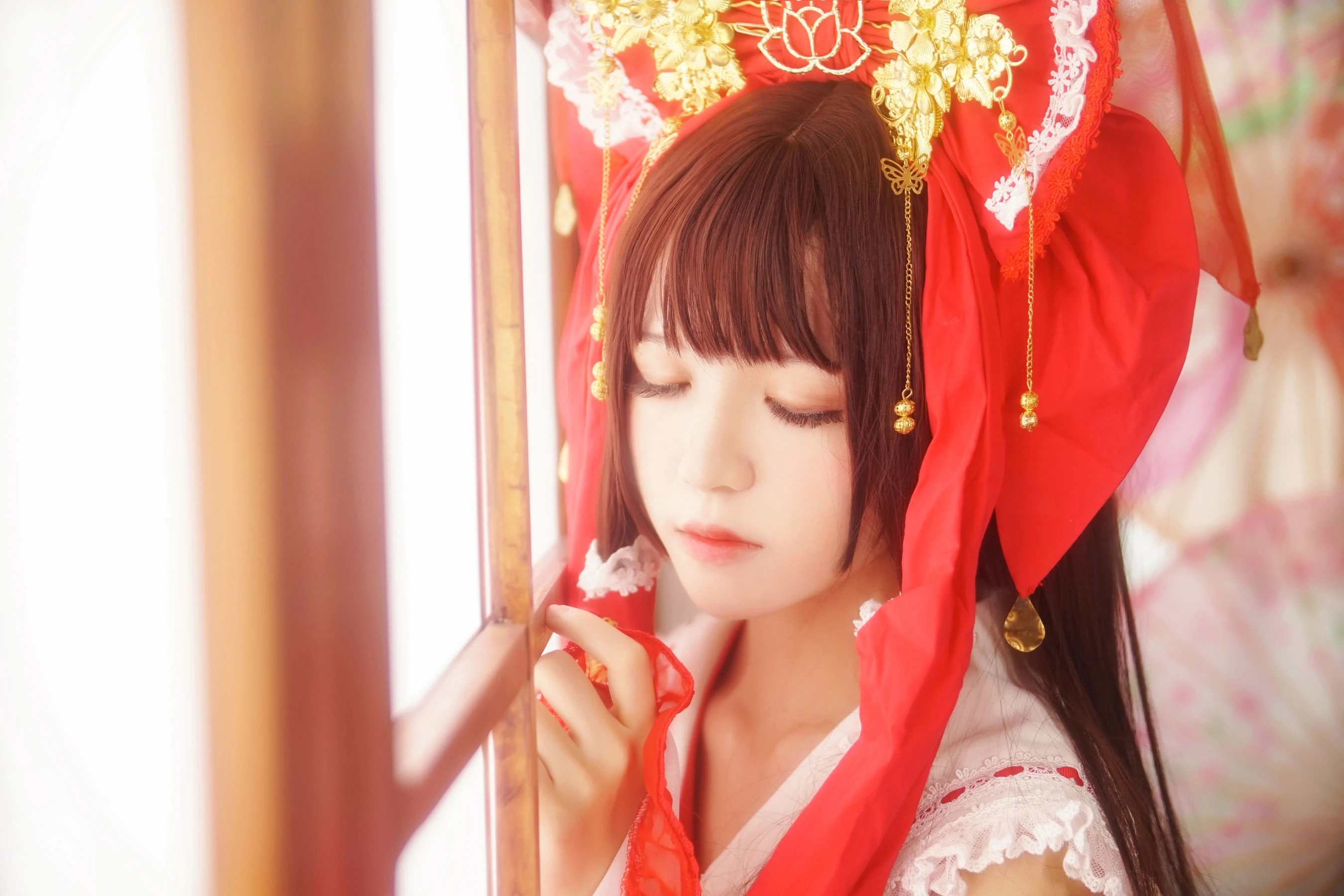[萝莉COS] 桜桃喵《灵梦 新年快乐》 [45P]插图6