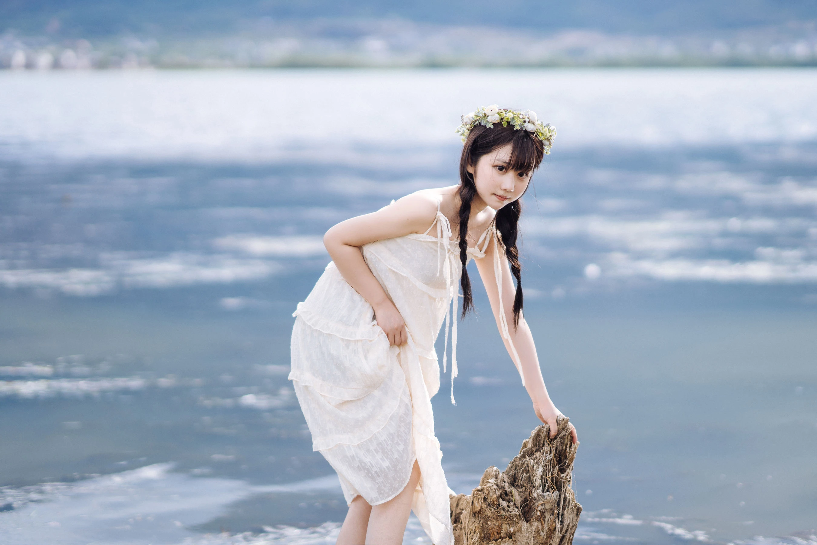 微博福利姬镜酱 – 静夏之花环女孩插图7