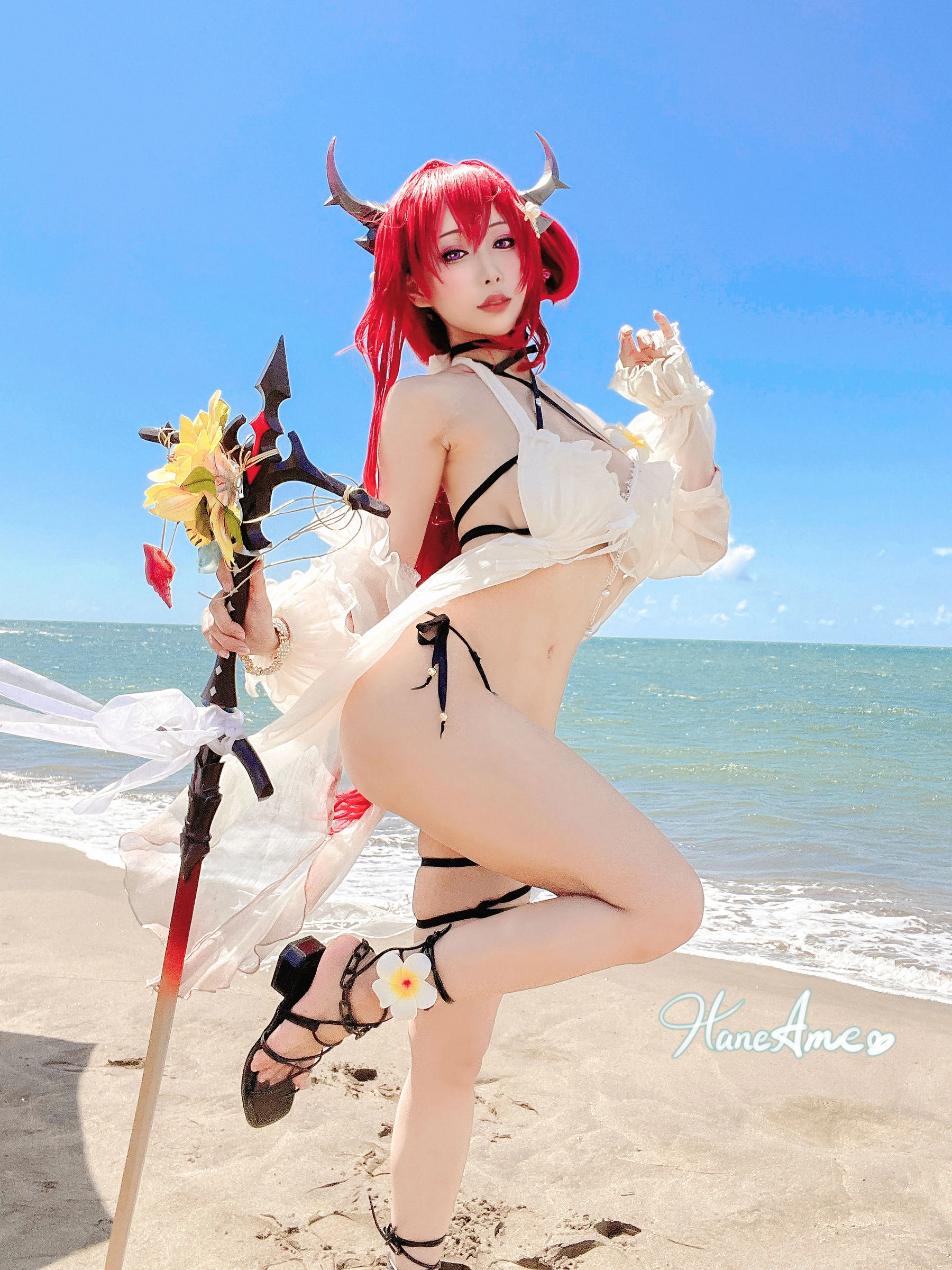Hane Ame 雨波 – Arknights Surtr 泳裝高清在线免费欣赏–微密图社-微密图社