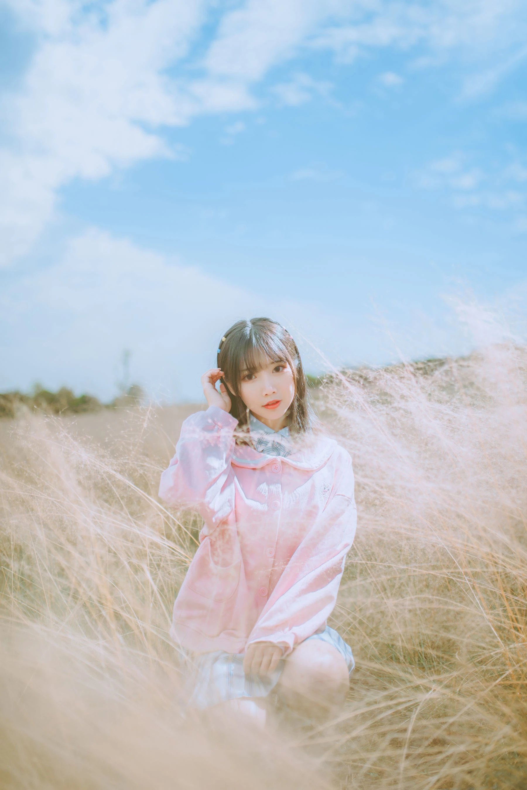 可爱人气Coser面饼仙儿 粉黛草JK [19P]插图1