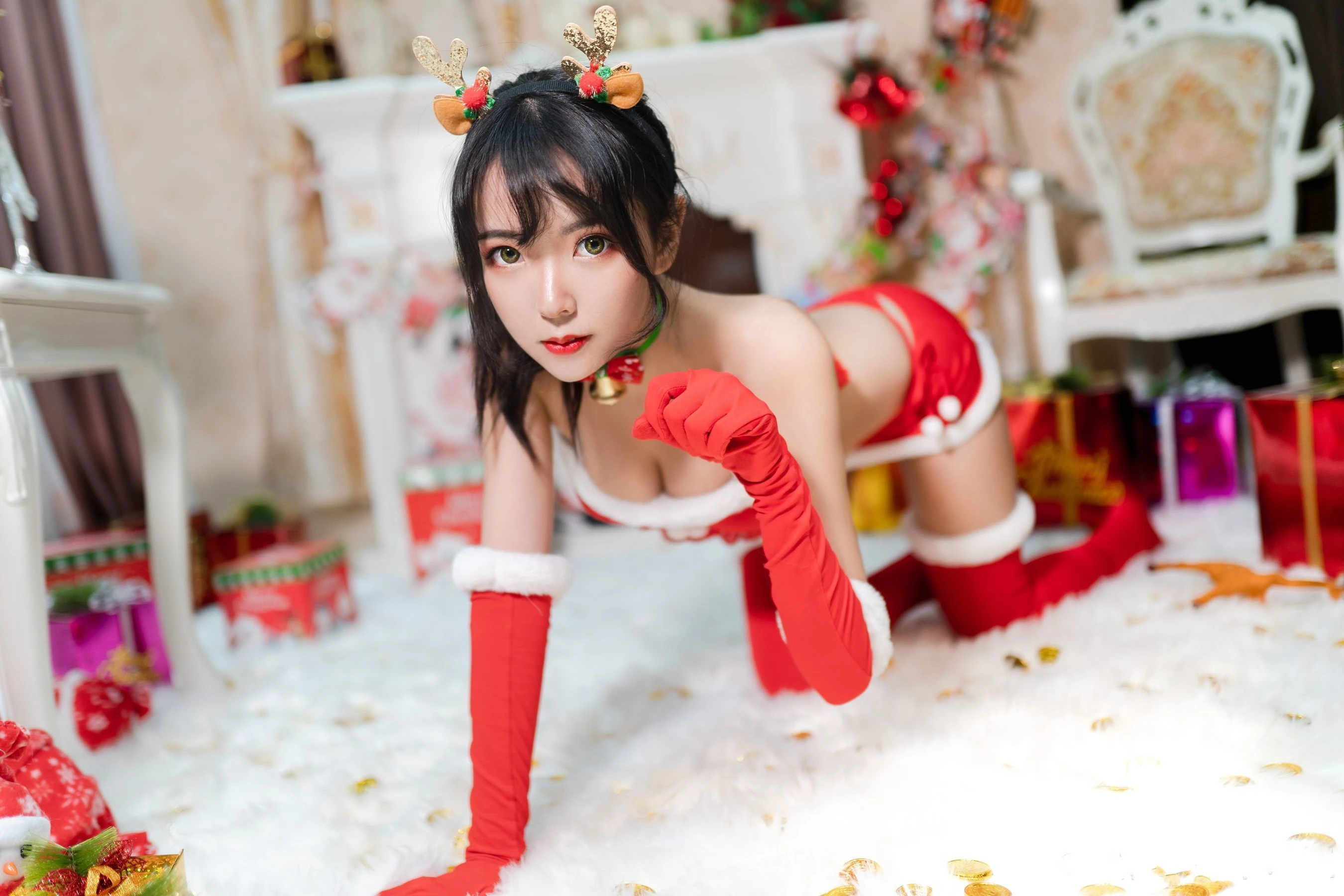 Coser小姐姐妍子坚不可摧 圣诞礼物高清在线免费欣赏–微密图社-微密图社