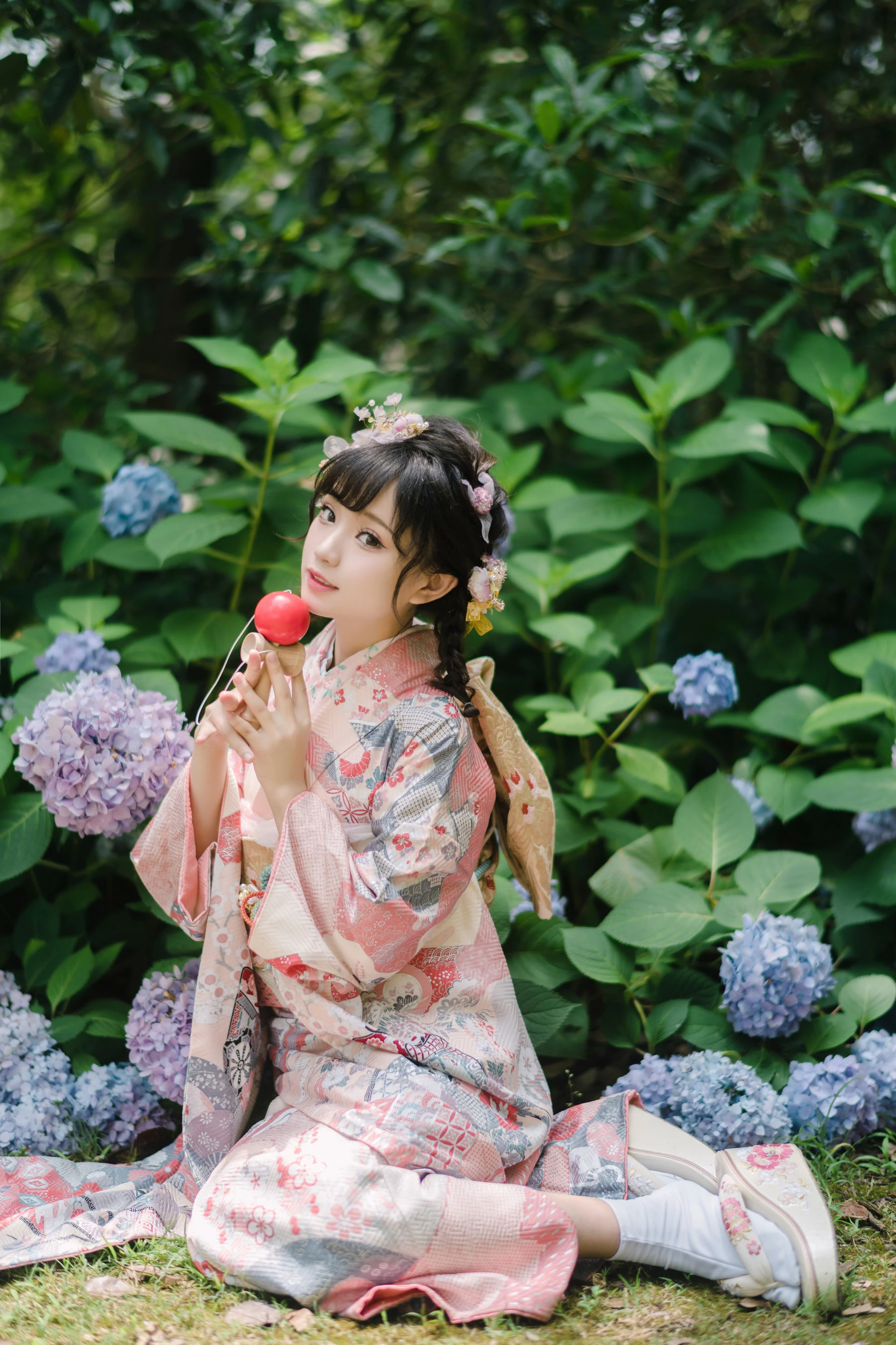花柒Hana – 绣球花和服插图5