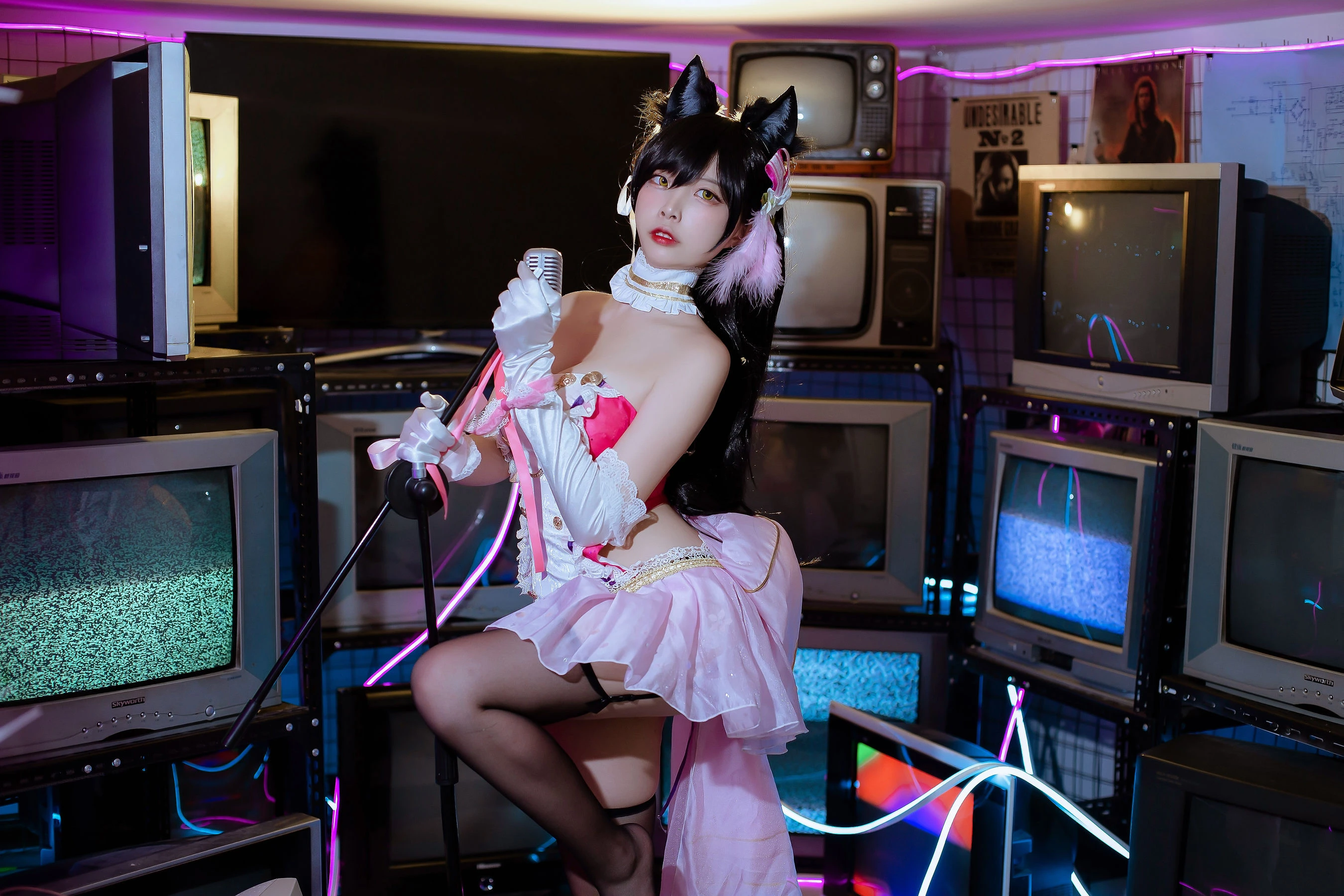 人气Coser二佐Nisa – 犬之眷之碧蓝爱宕 打歌服插图7