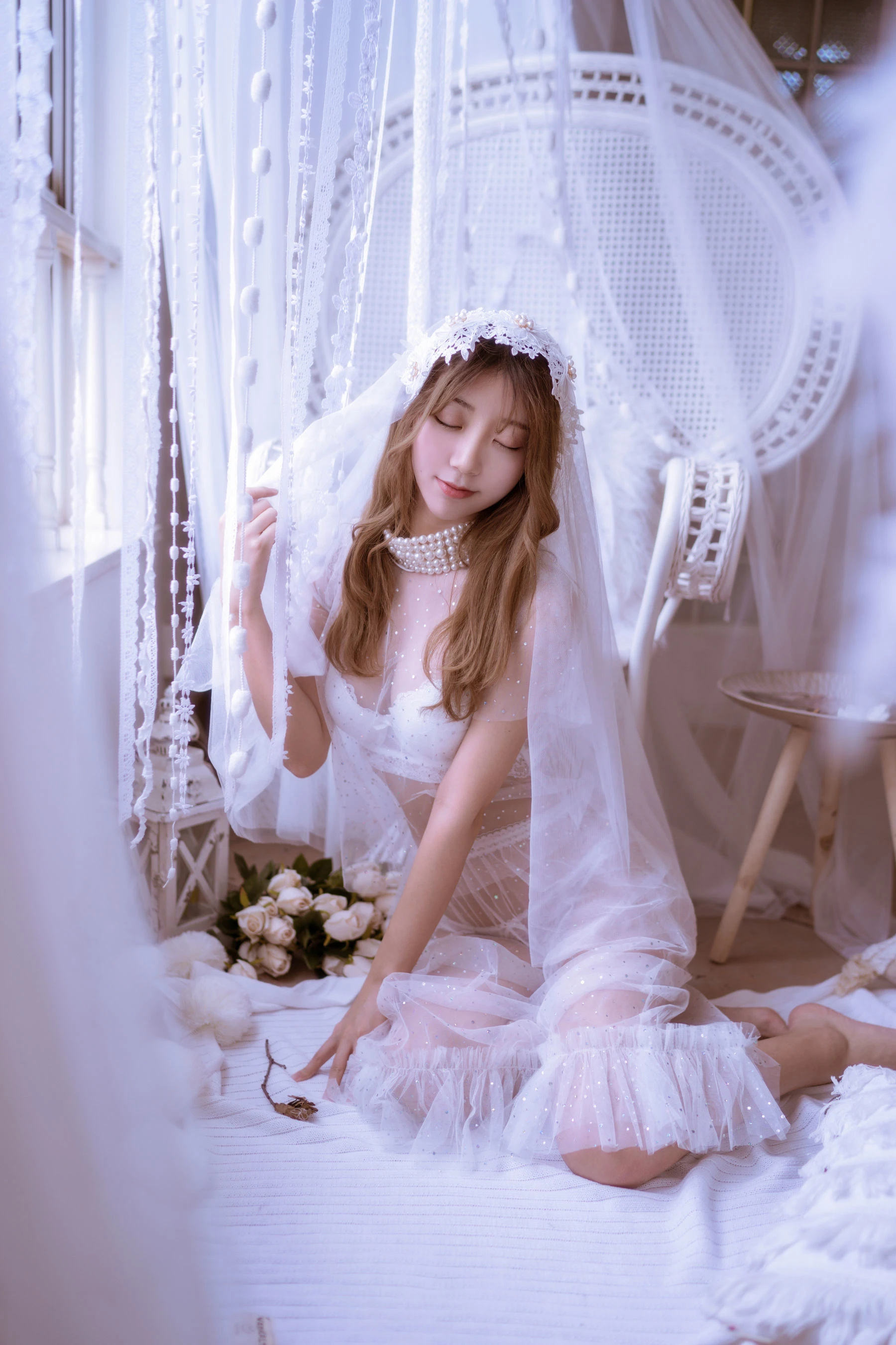[萝莉COS] 黑川 – 年上彼女 婚纱+毛衣 [39P]高清在线免费欣赏–微密图社-微密图社