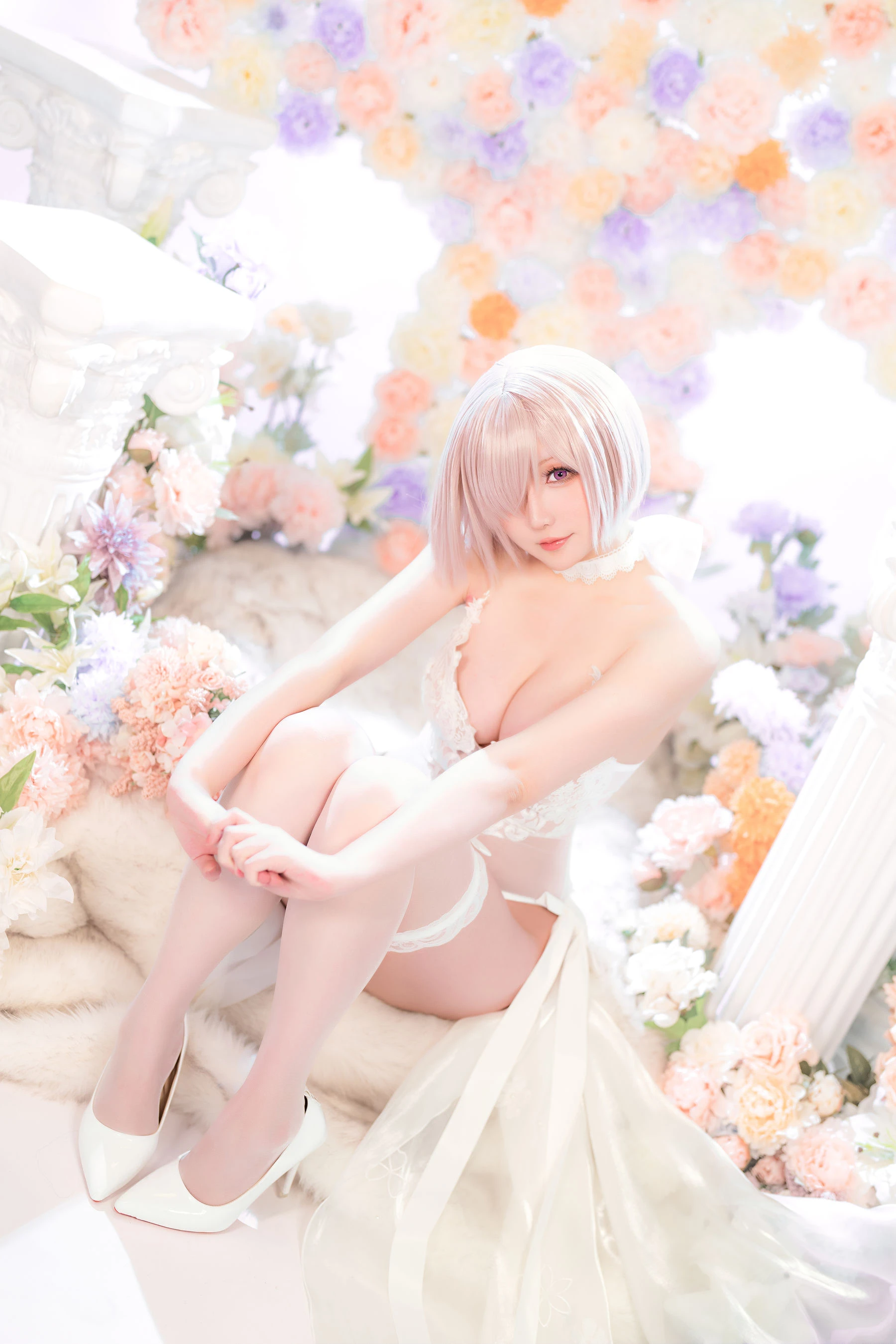Coser小姐姐星之迟迟 – 玛修同人婚纱 [78P]插图6