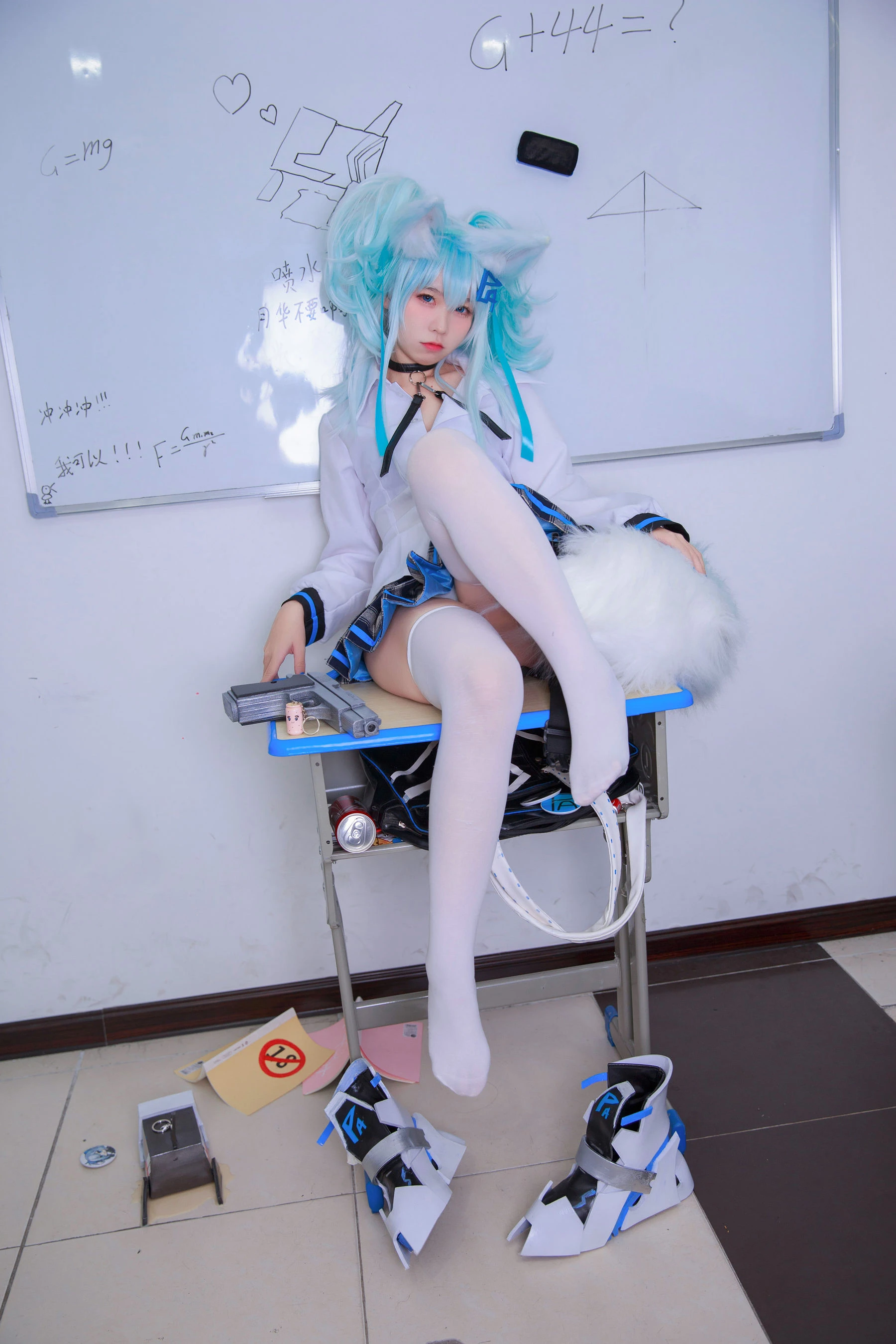 动漫博主G44不会受伤 – 少女前线 PA15校服插图4