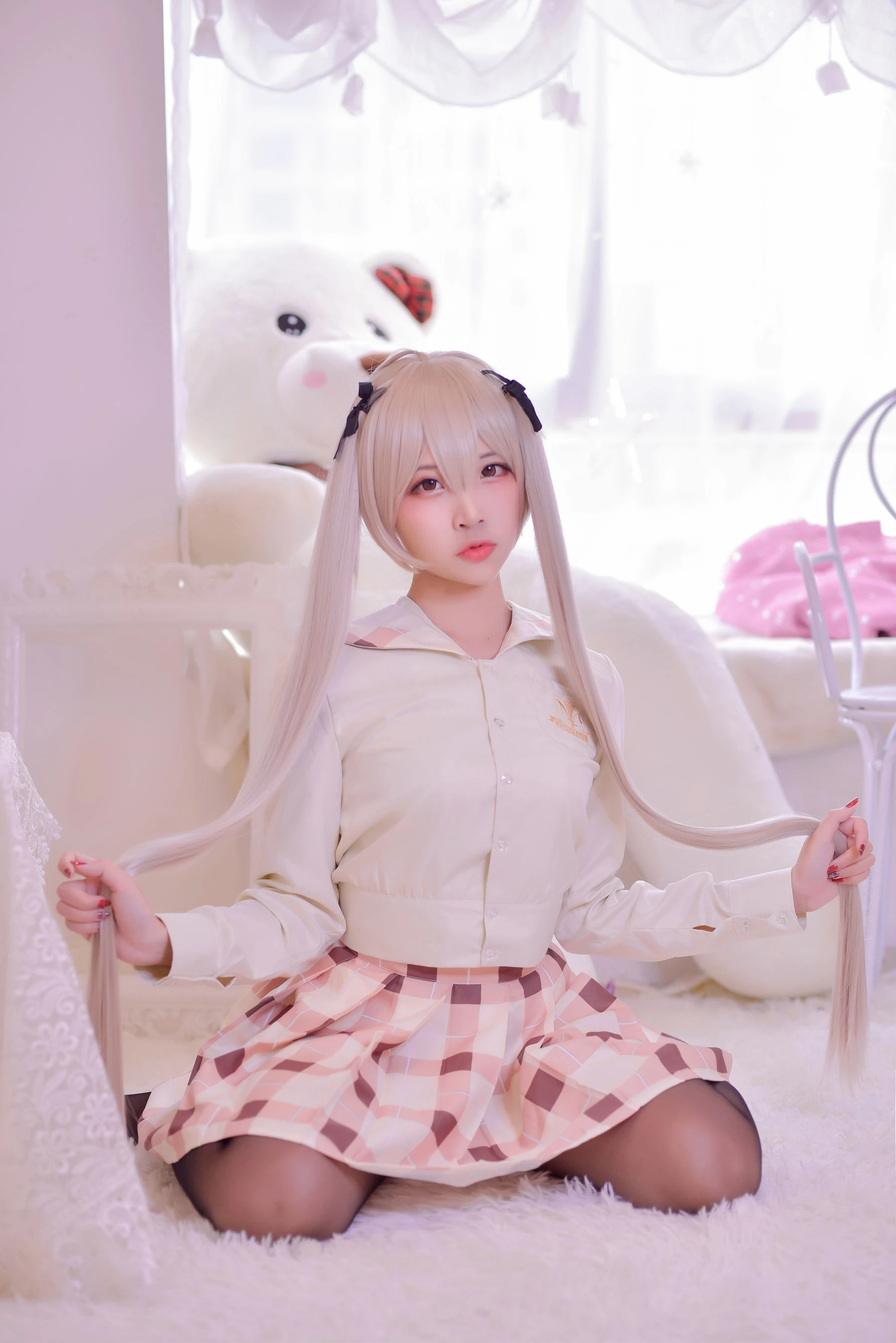 人气Coser二佐Nisa – 穹妹校服插图8