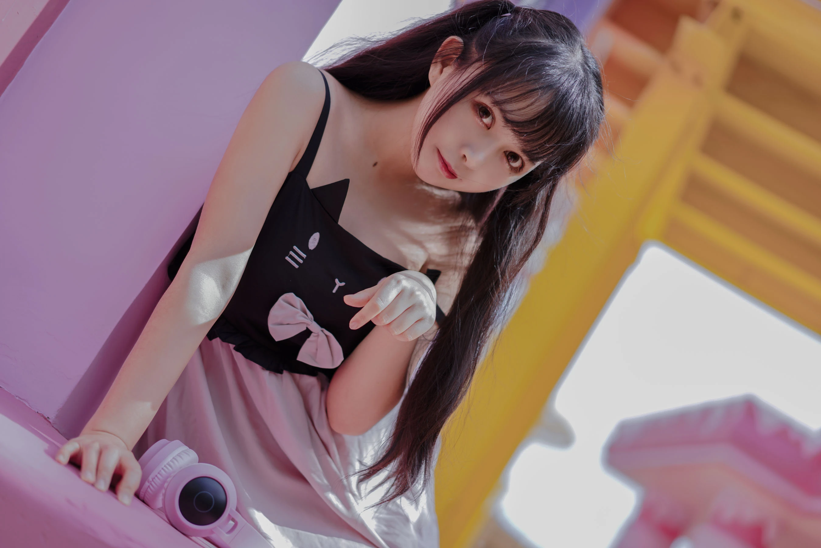 大眼萌妹黑猫猫OvO – pink插图8