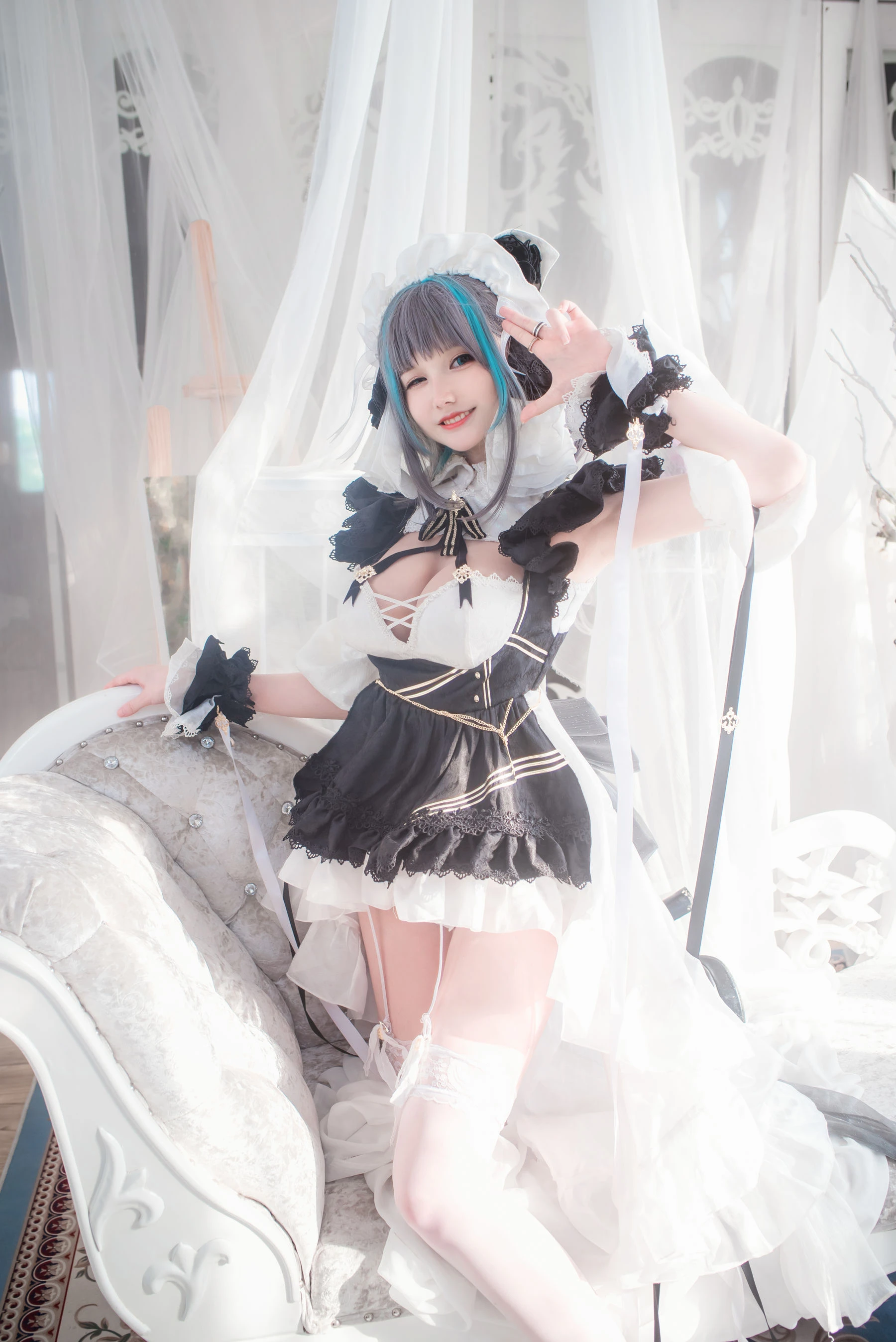 COS妹子仙九Airi – 柴郡女仆插图7