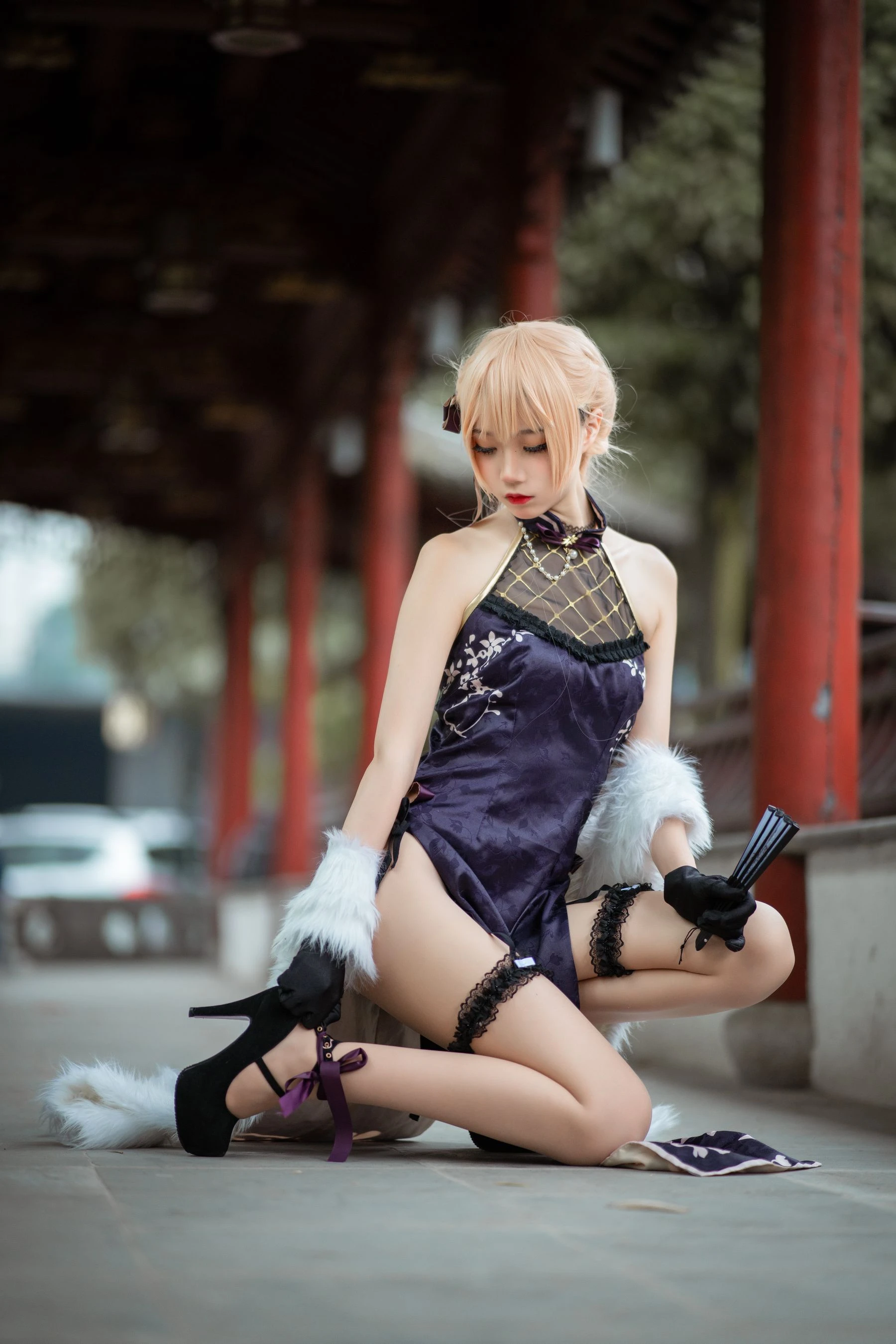 清纯少女五更百鬼 – OTS-14旗袍插图1