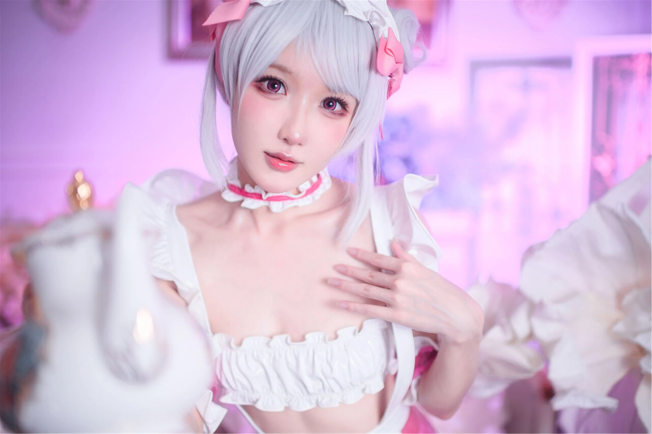 动漫博主阿包也是兔娘 – 七夕粉粉女仆插图2
