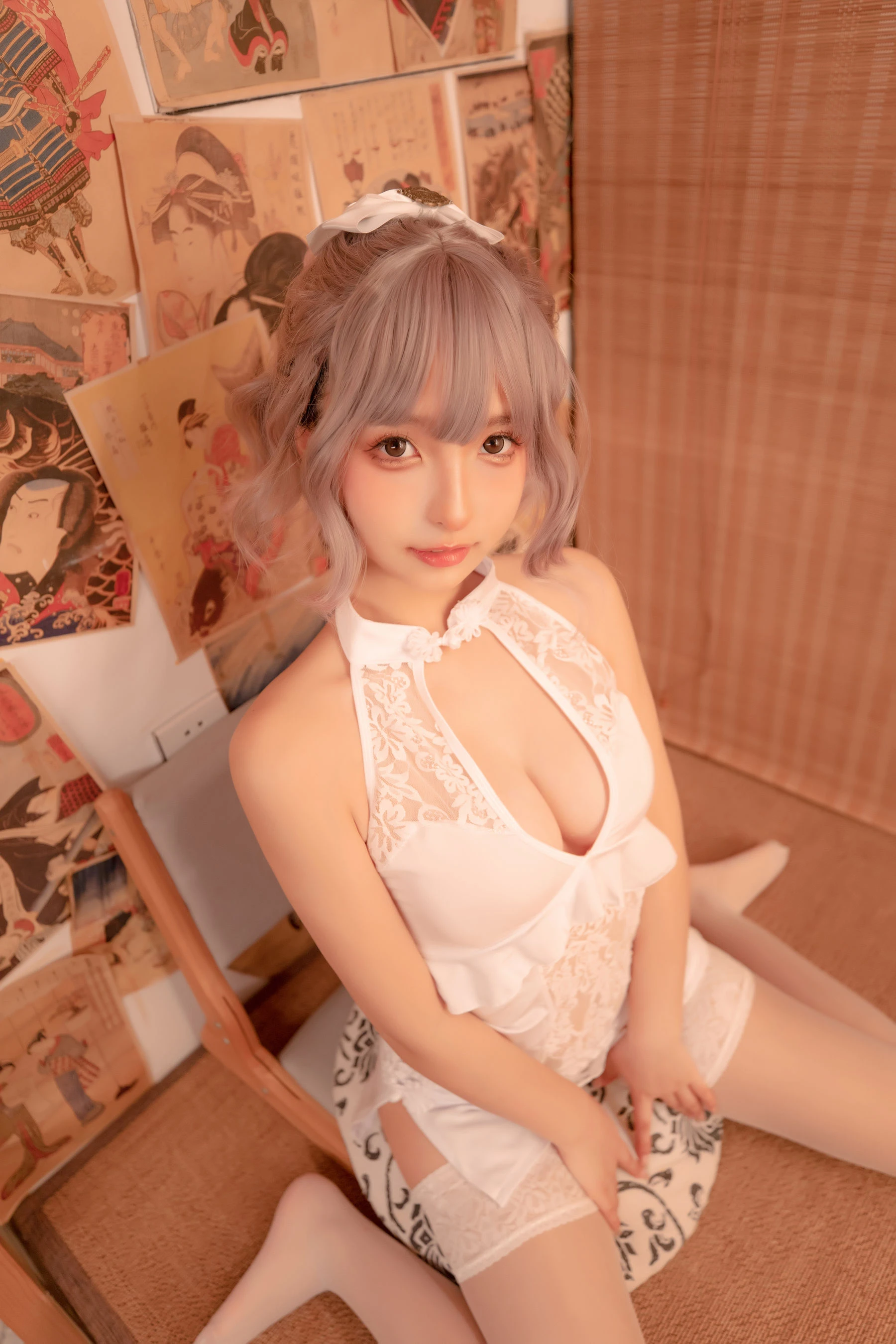 神楽坂真冬 白旗袍插图1