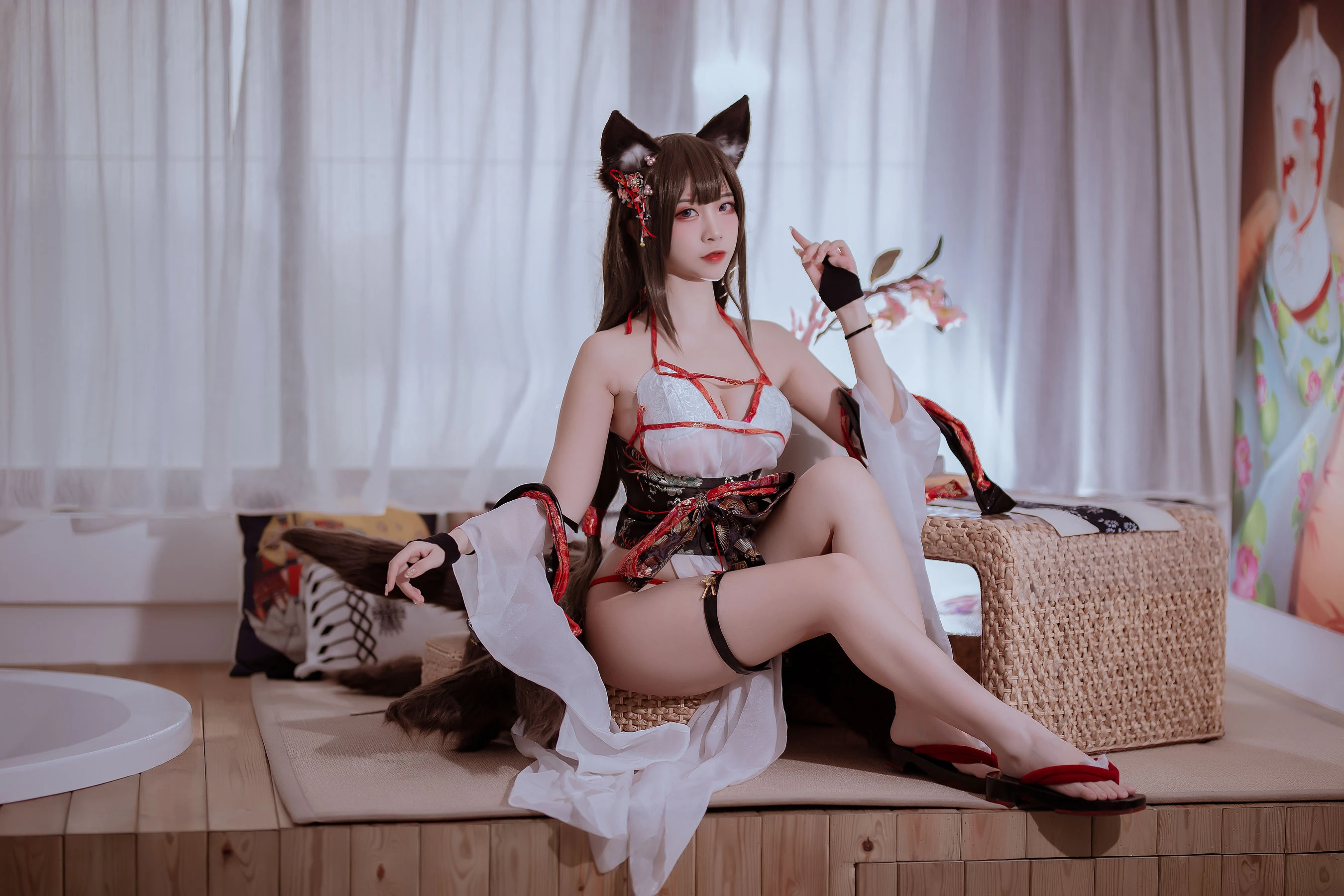 人气Coser二佐Nisa – 碧蓝 天城泳装 [16P]插图1