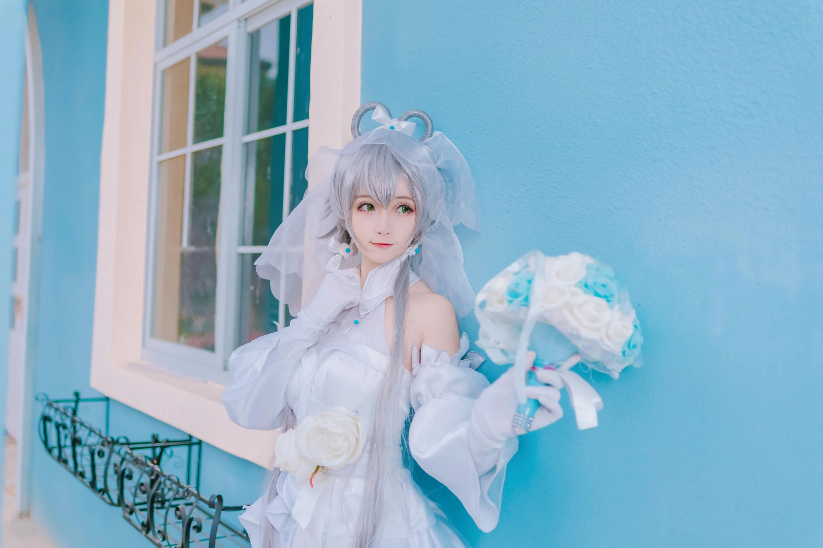 萌宠博主yui金鱼 洛天依婚纱插图5
