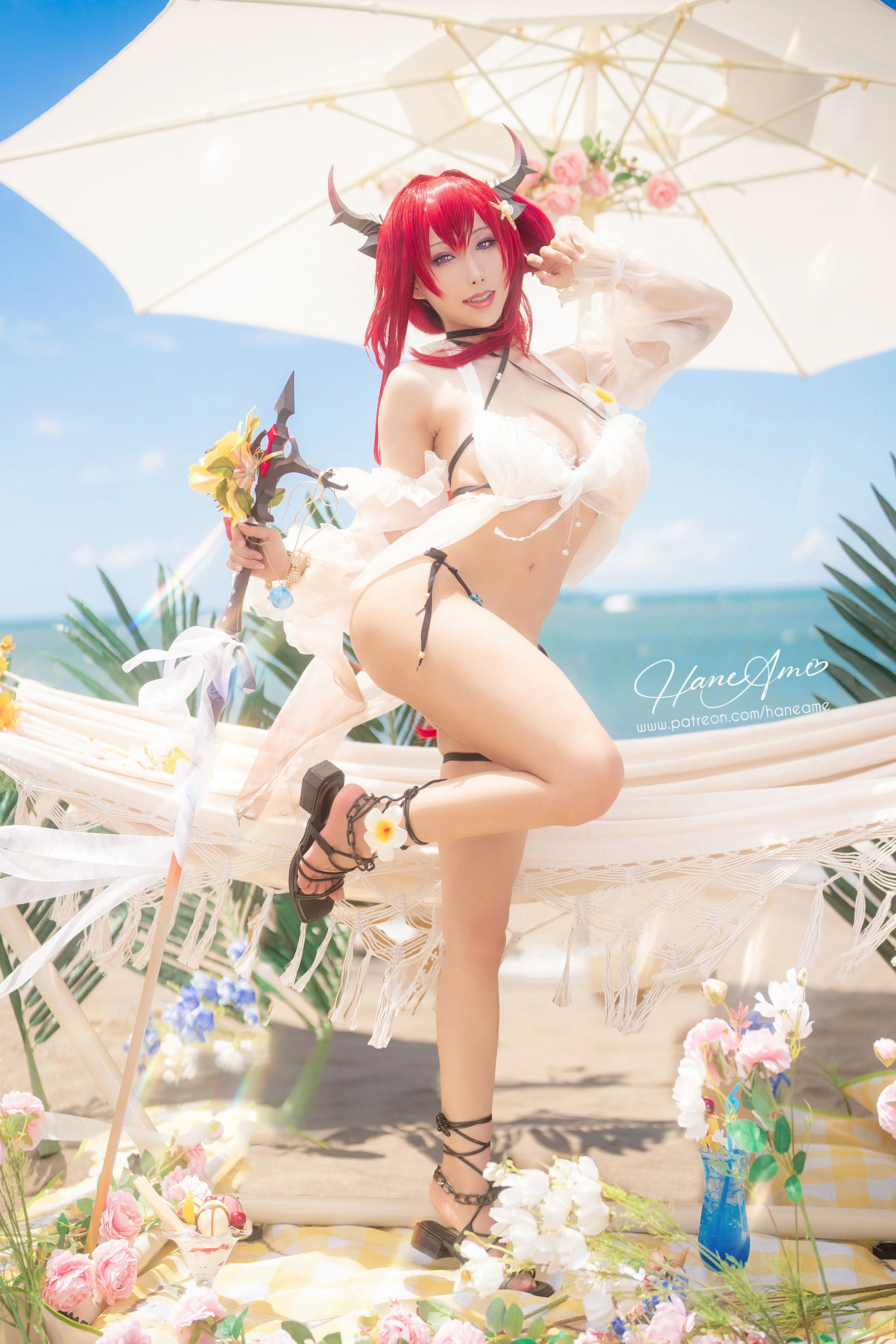 Hane Ame 雨波 – Arknights Surtr 泳裝插图8