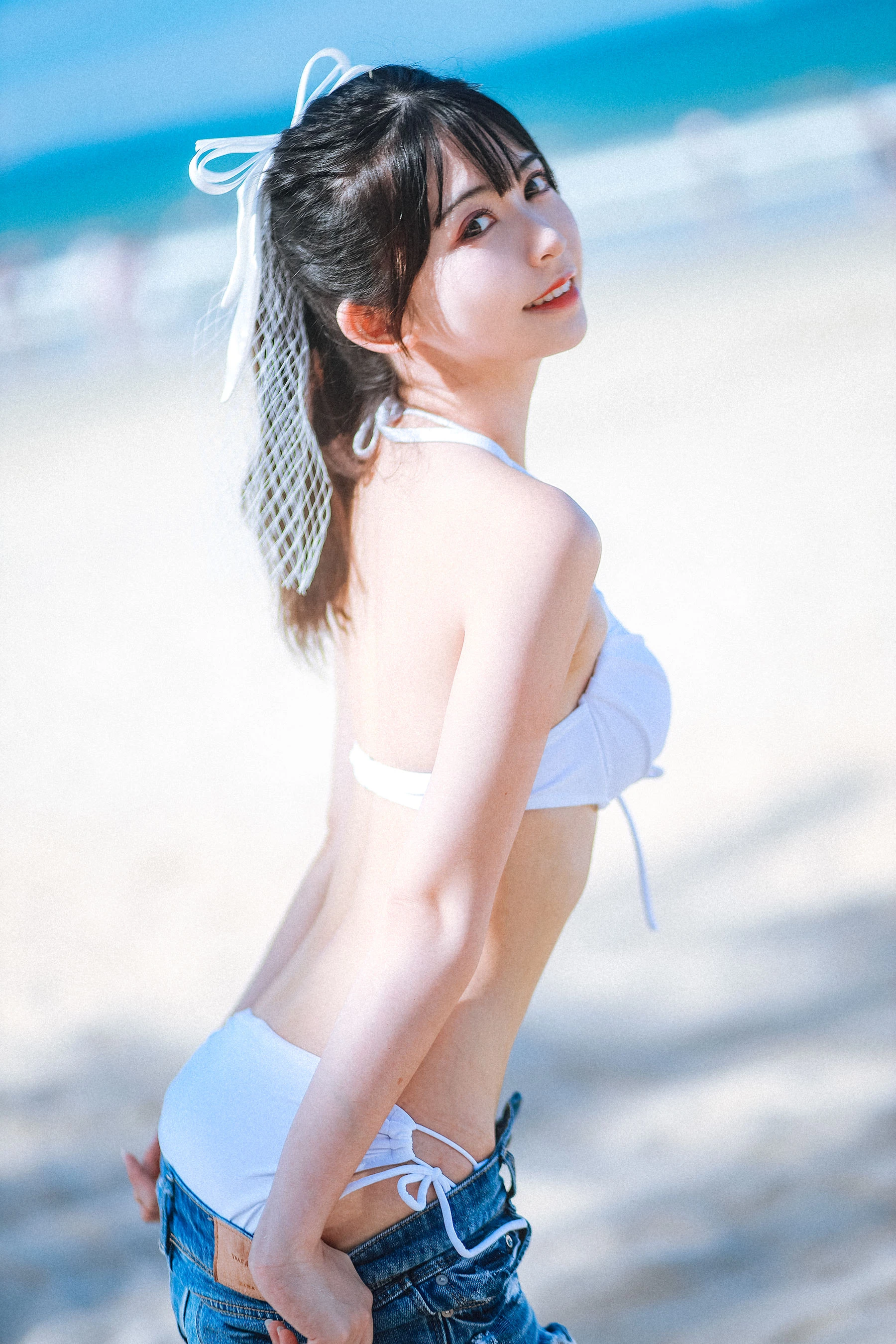 超人气Coser鳗鱼霏儿 – 海边插图7