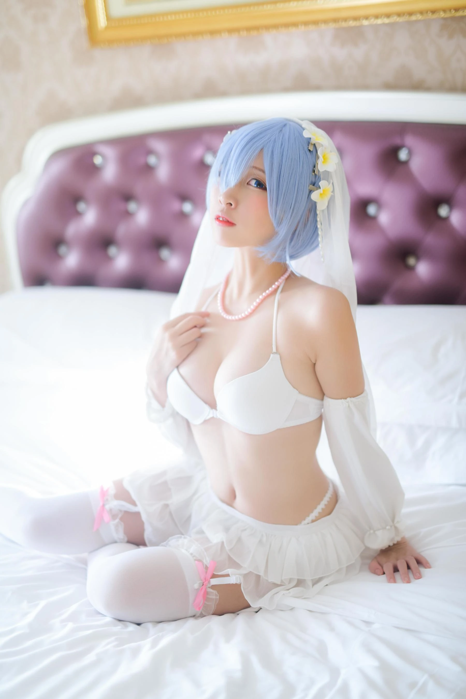 人气Coser二佐Nisa 蕾姆婚纱插图8