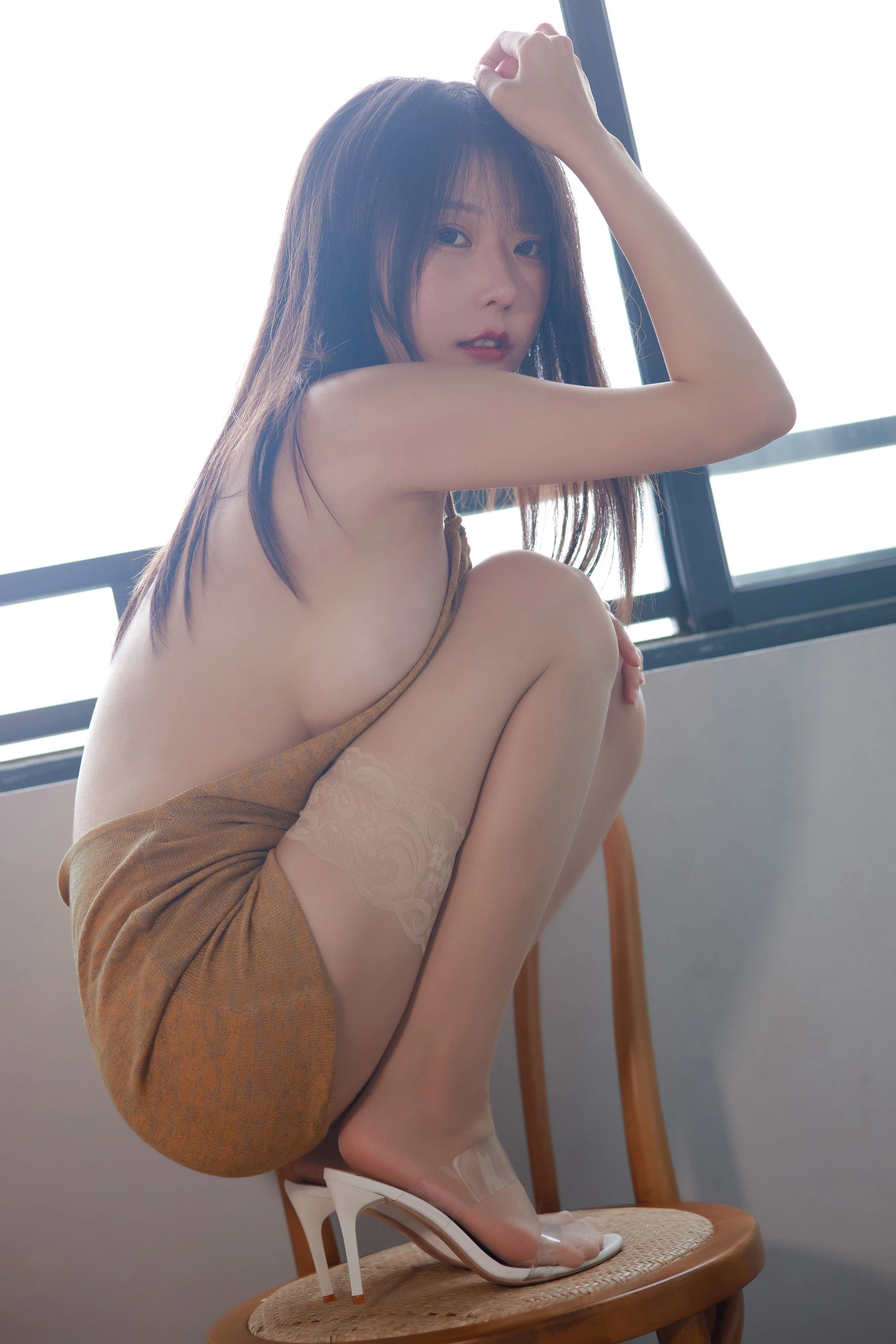 香草喵露露 – 杨枝甘露 露背裙裙高清在线免费欣赏–微密图社-微密图社