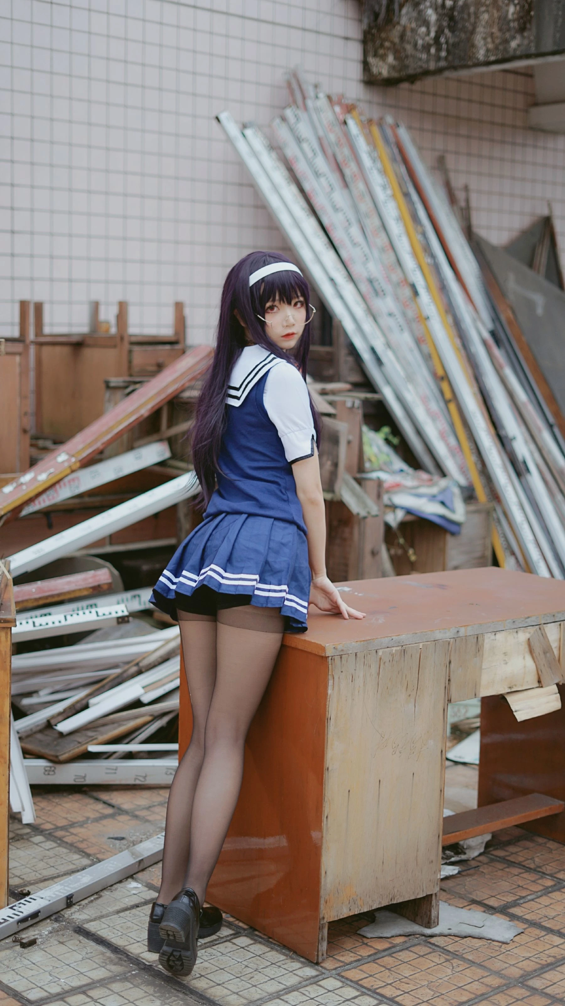 清纯少女五更百鬼 – 学姐校服插图4