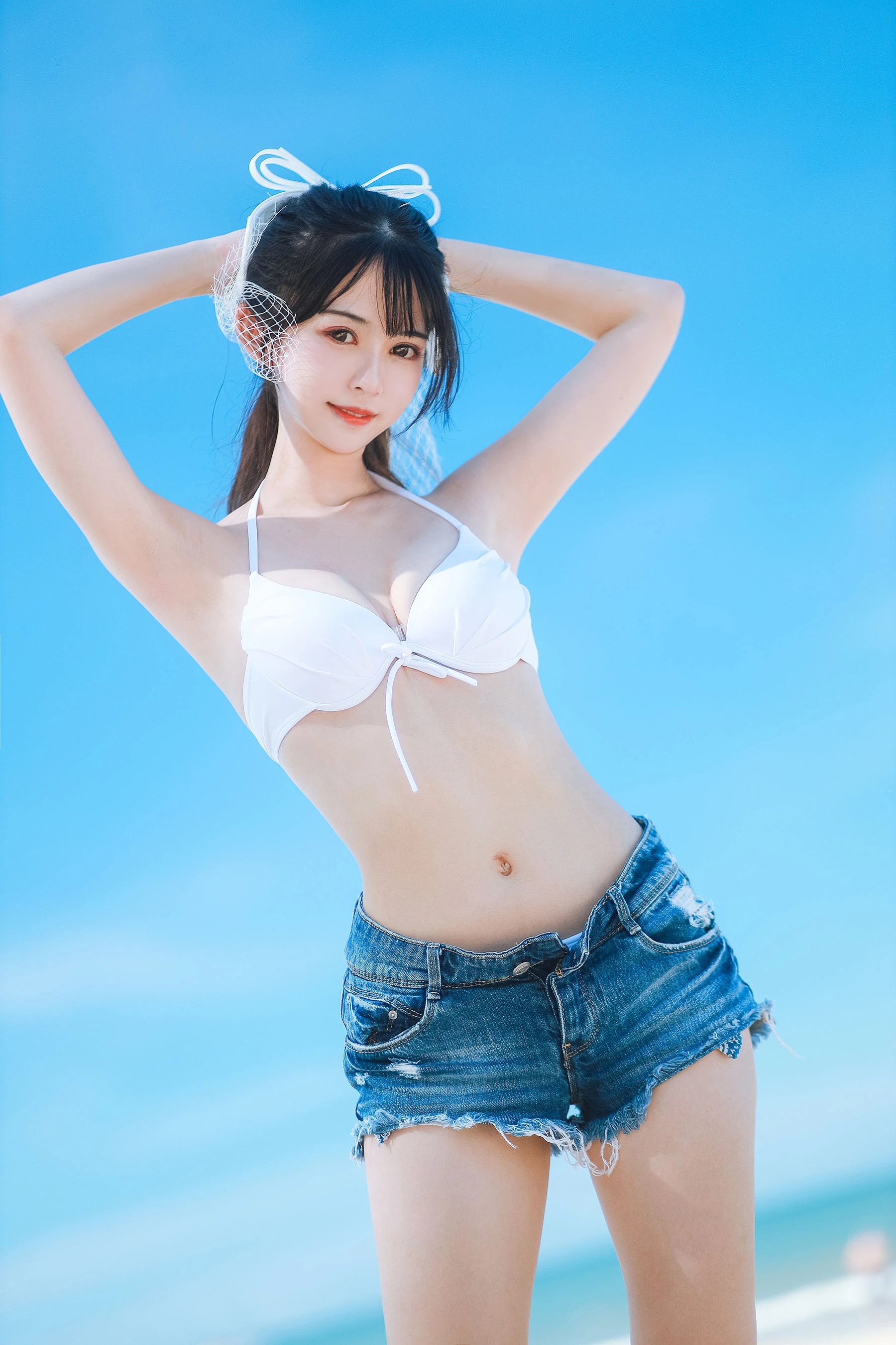 超人气Coser鳗鱼霏儿 – 海边插图5
