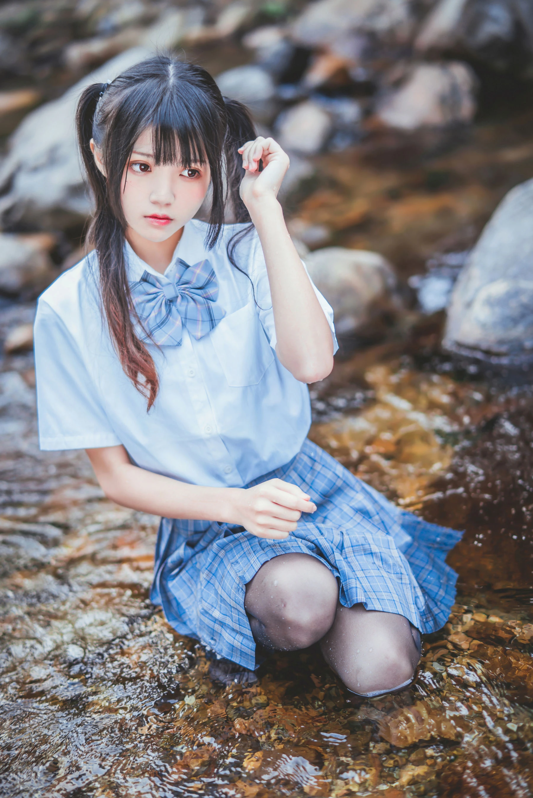 桜桃喵《校服少女COSPLAY湿身系列》插图8