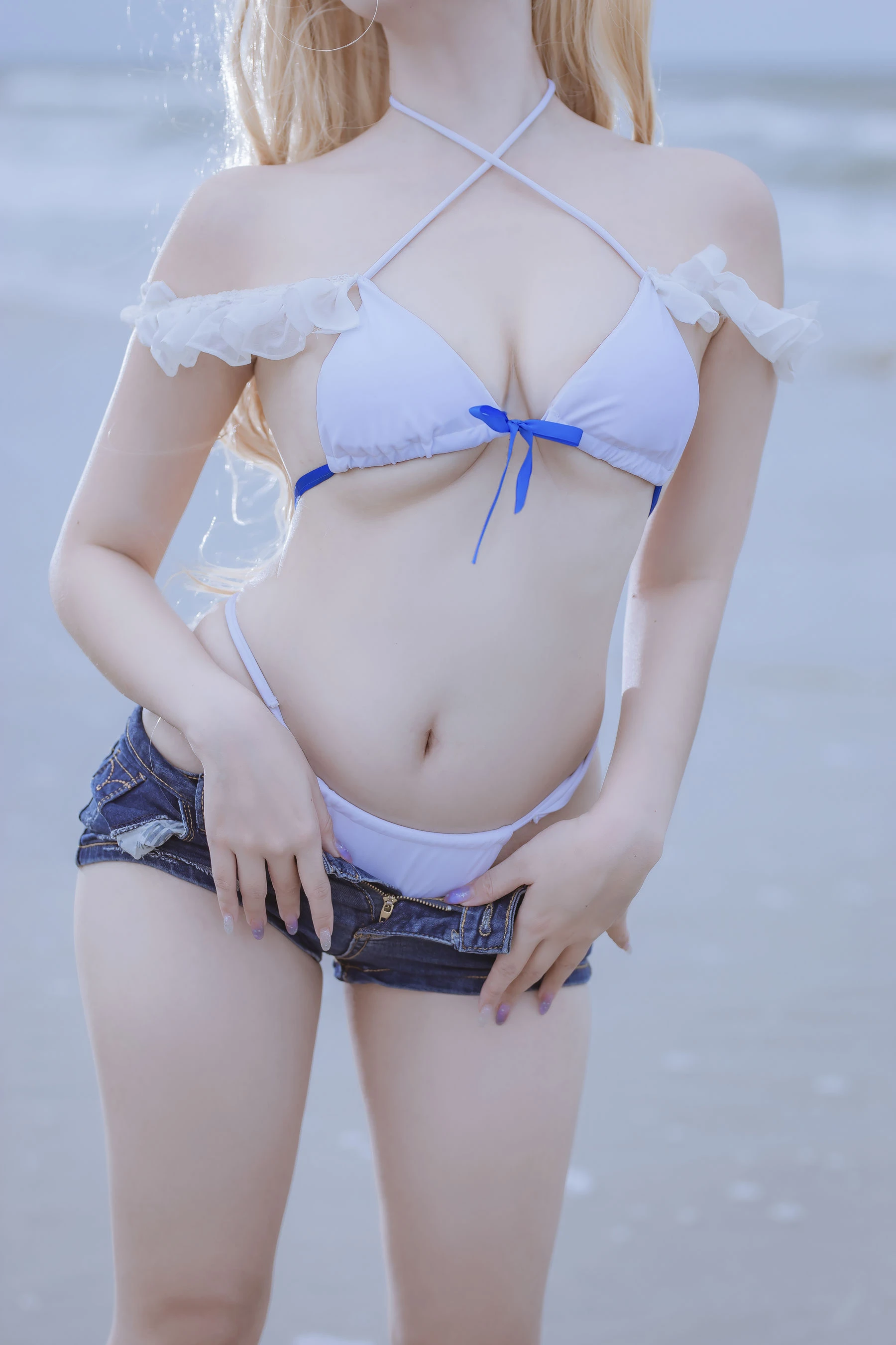 人气Coser二佐Nisa – 碧蓝 苏塞克斯泳装 [20P]插图6