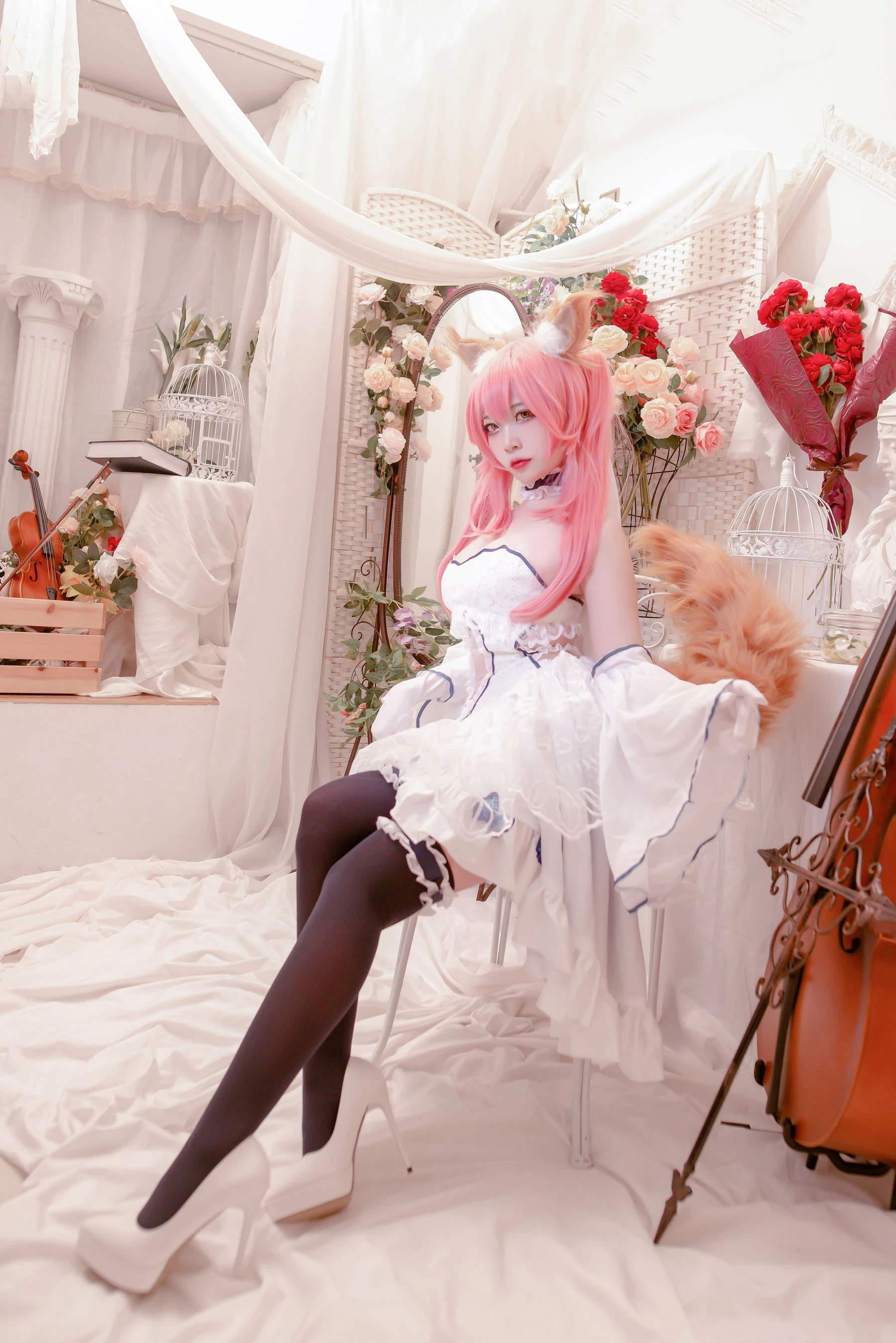 人气Coser二佐Nisa – fate玉藻前婚纱插图5