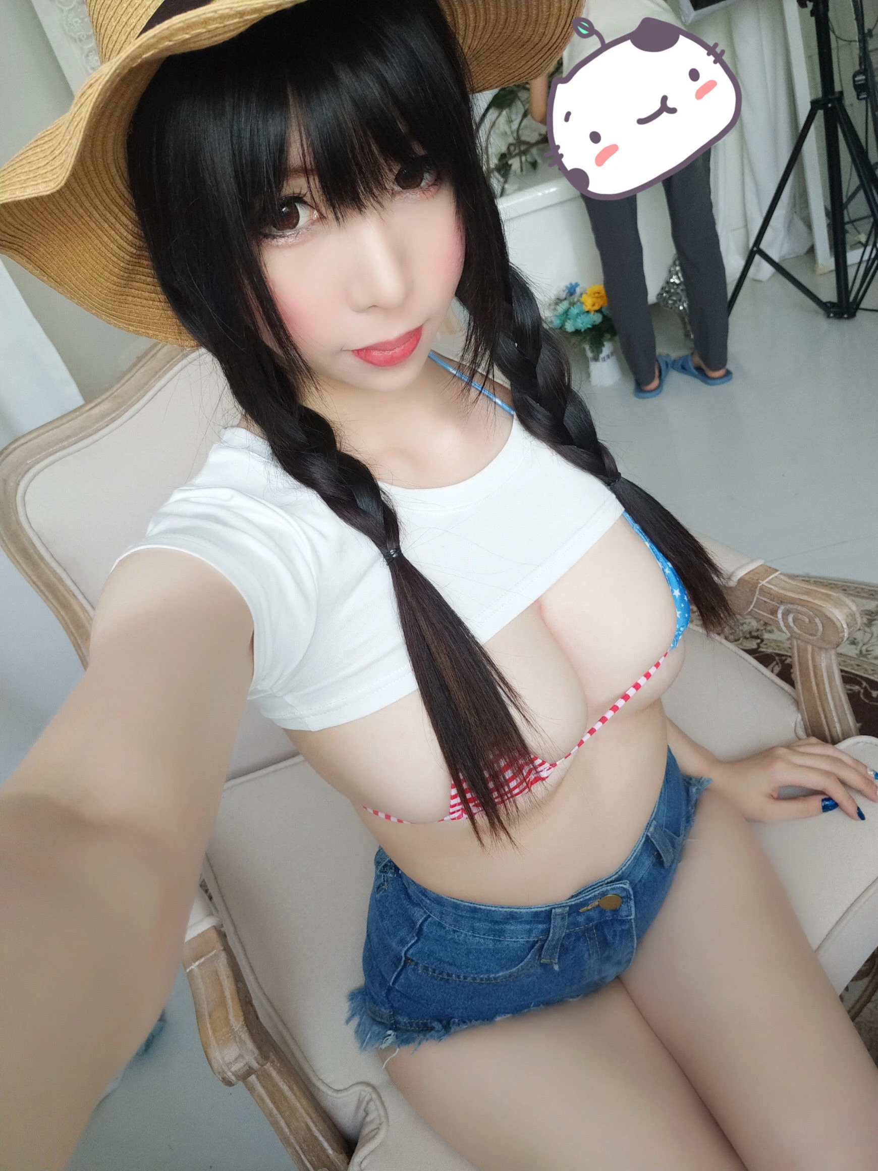 二次元巨乳美女鹿野希 牛仔女郎插图3