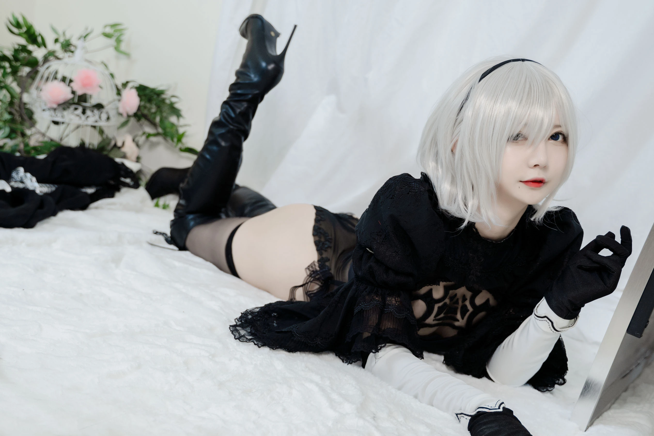 51酱 – 2B黑婚纱插图1