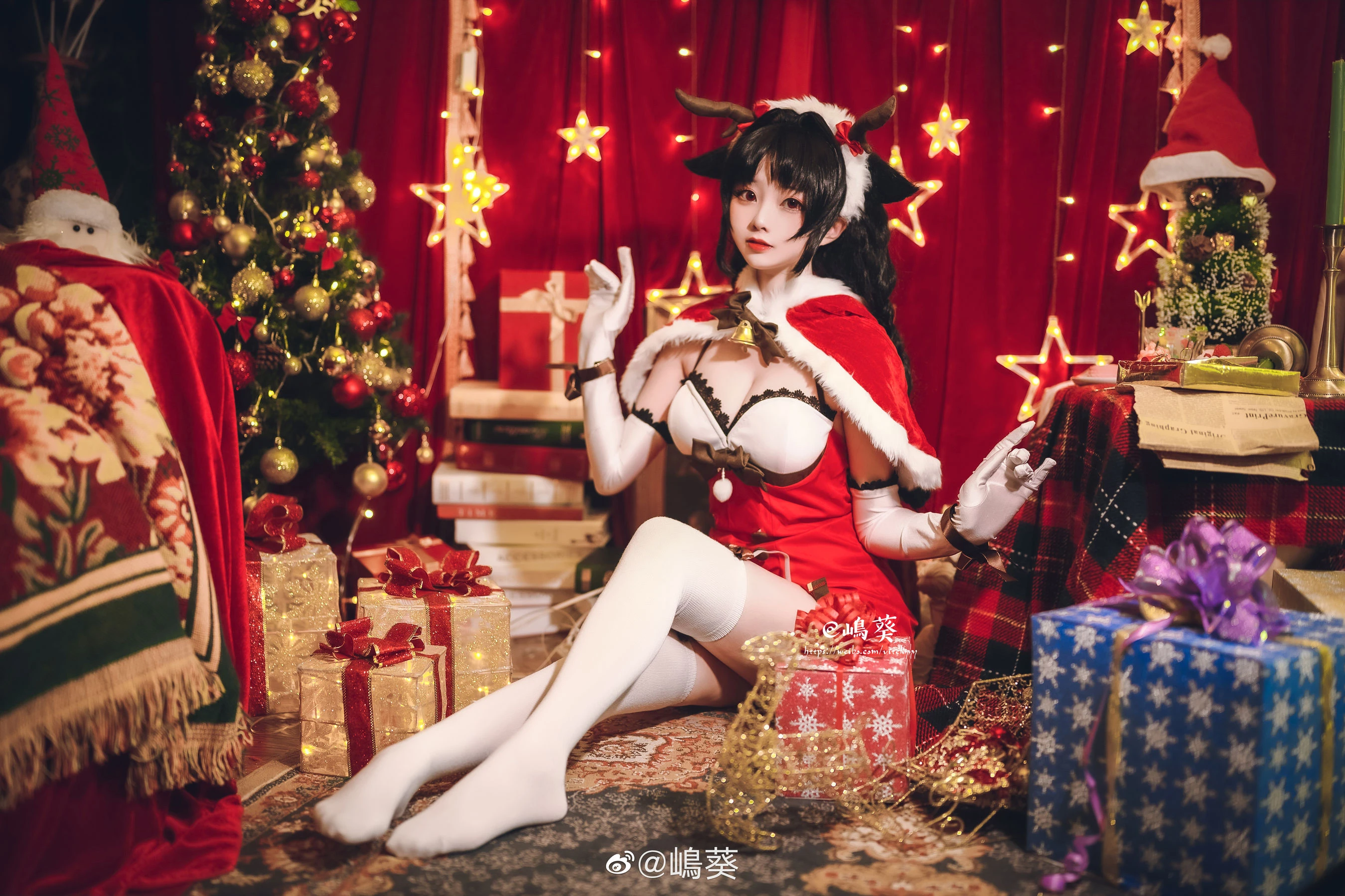 微博美女嶋葵 碧蓝航线 大潮 驯鹿与圣诞礼物 [12P]插图4