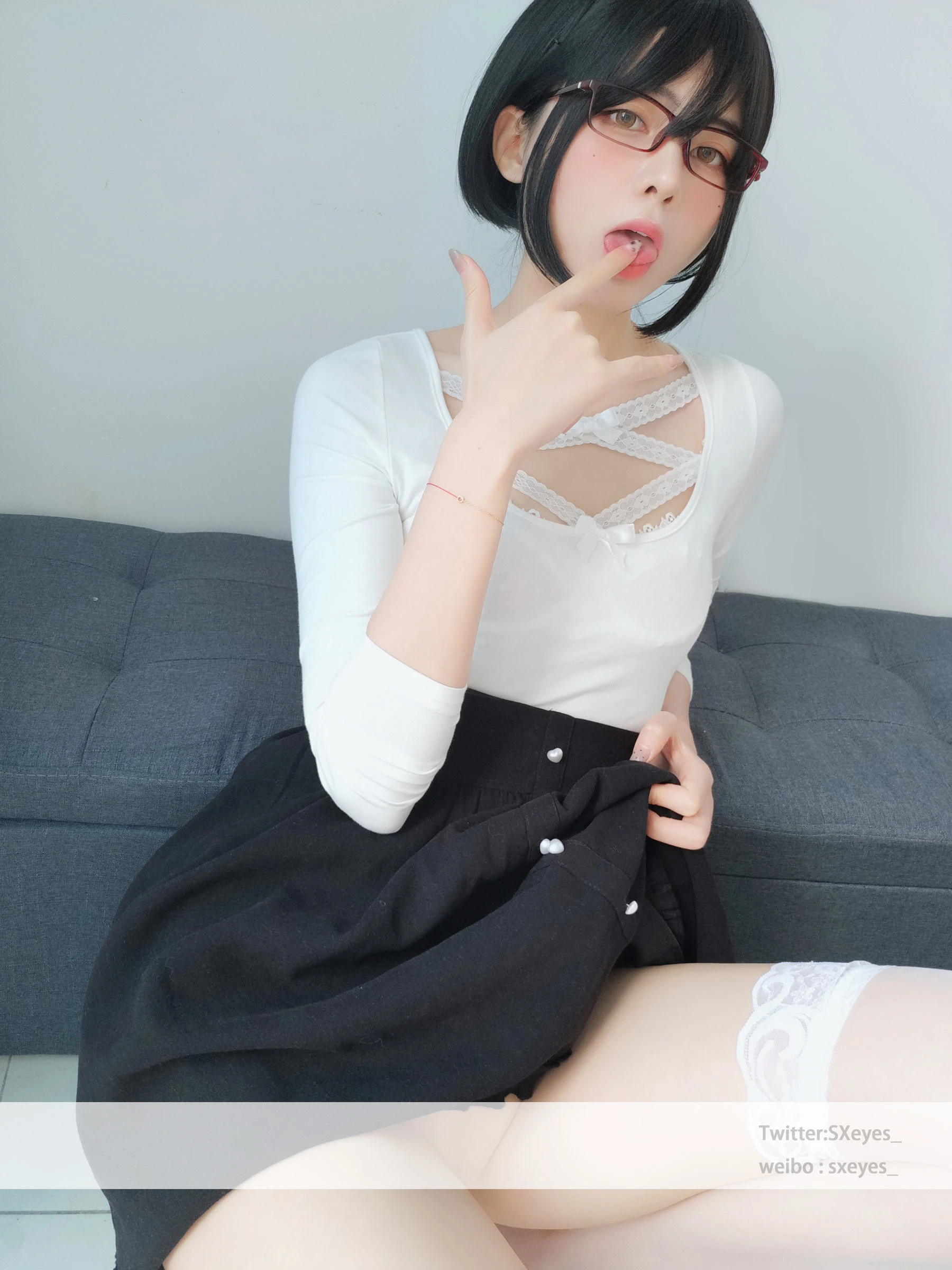 萌妹子眼酱大魔王w 白蕾丝姐姐 [27P]插图2