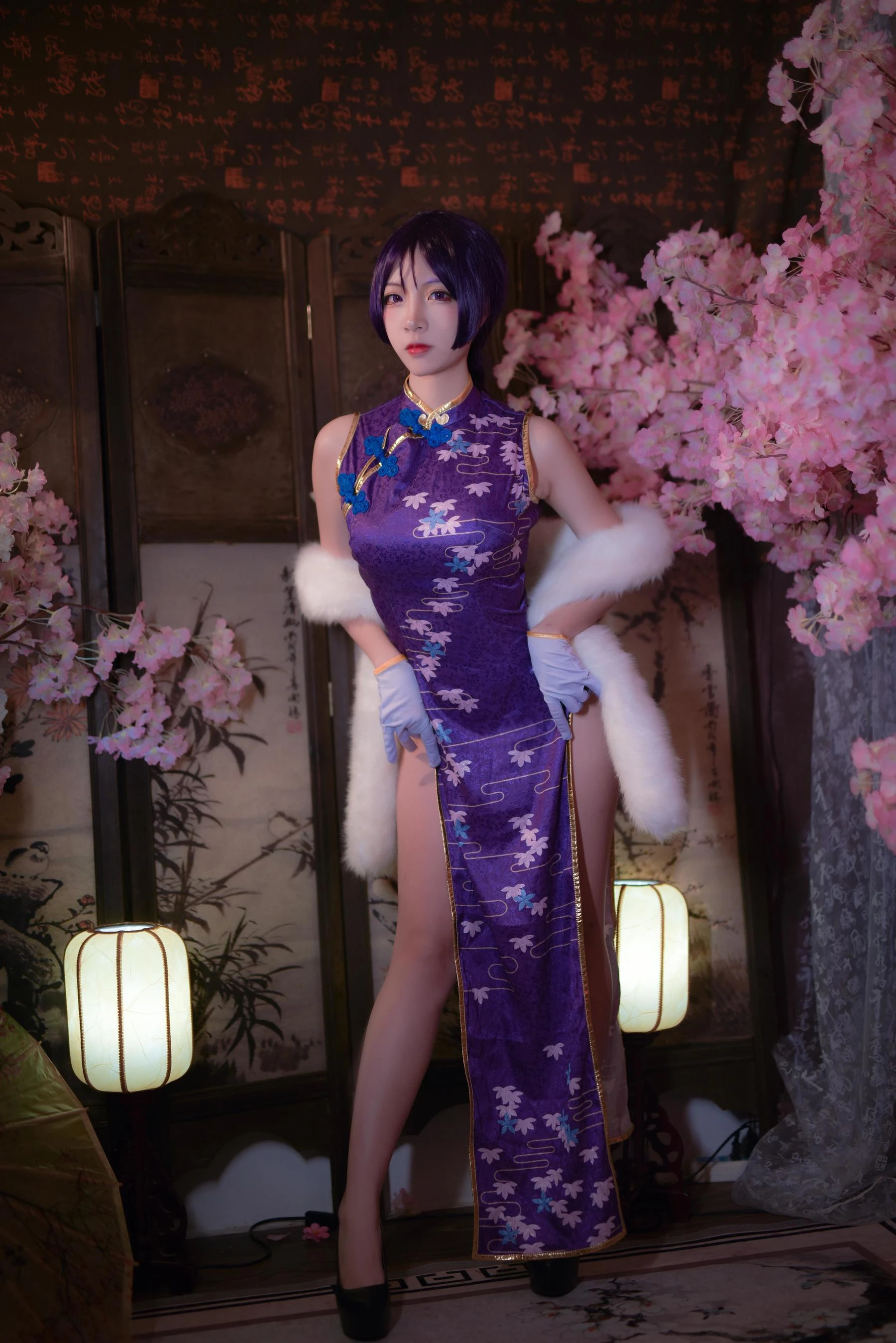 人气Coser二佐Nisa Fate奶光旗袍插图6