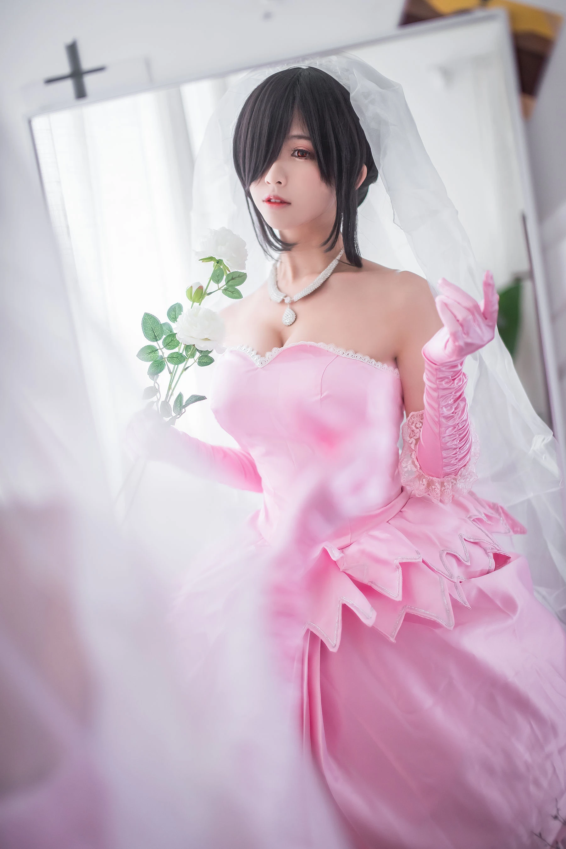 超人气Coser鳗鱼霏儿 狂三系列 婚纱插图4