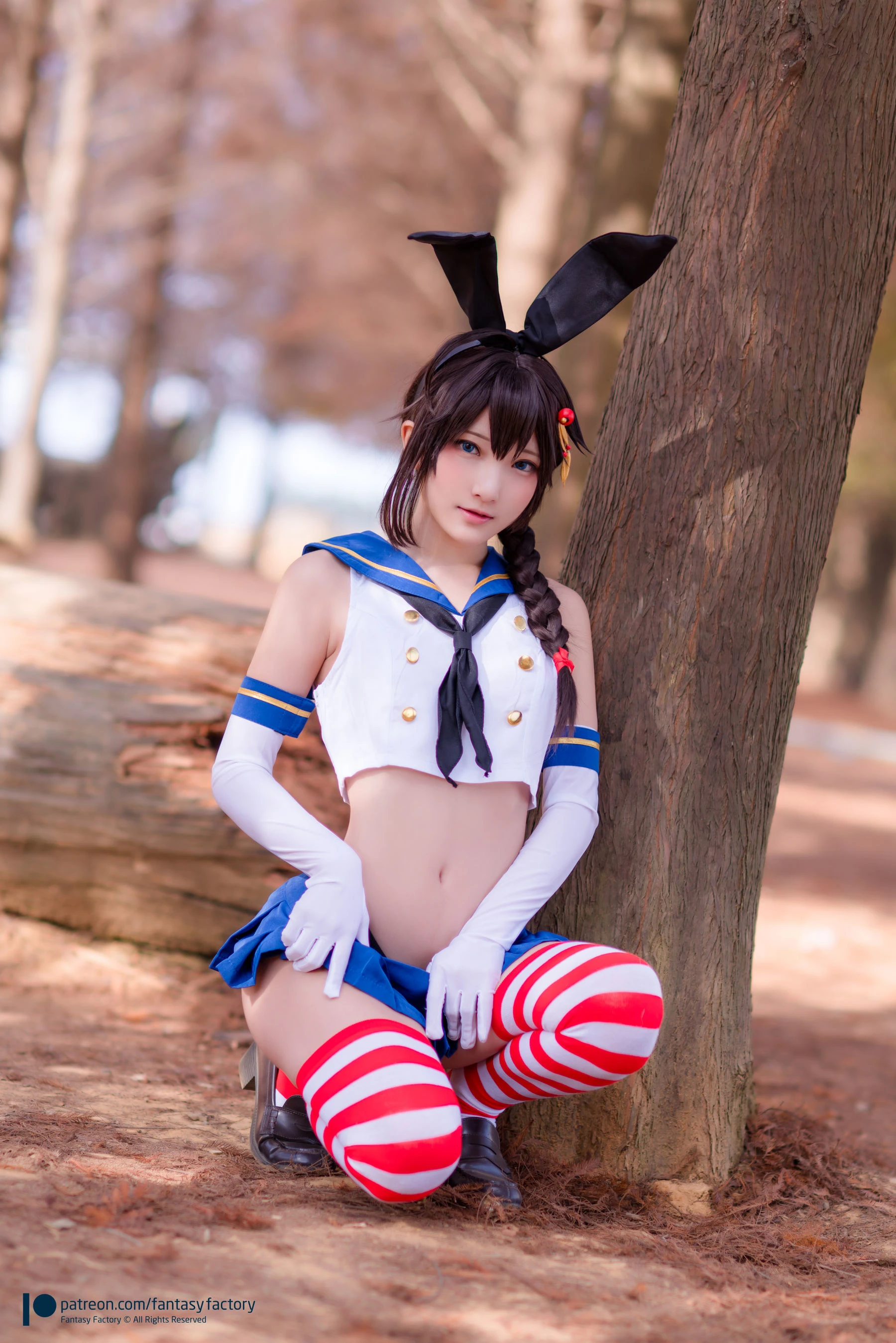 [Fantasy Factory] 小丁Cosplay – JK制服 水手小兔 外拍插图8