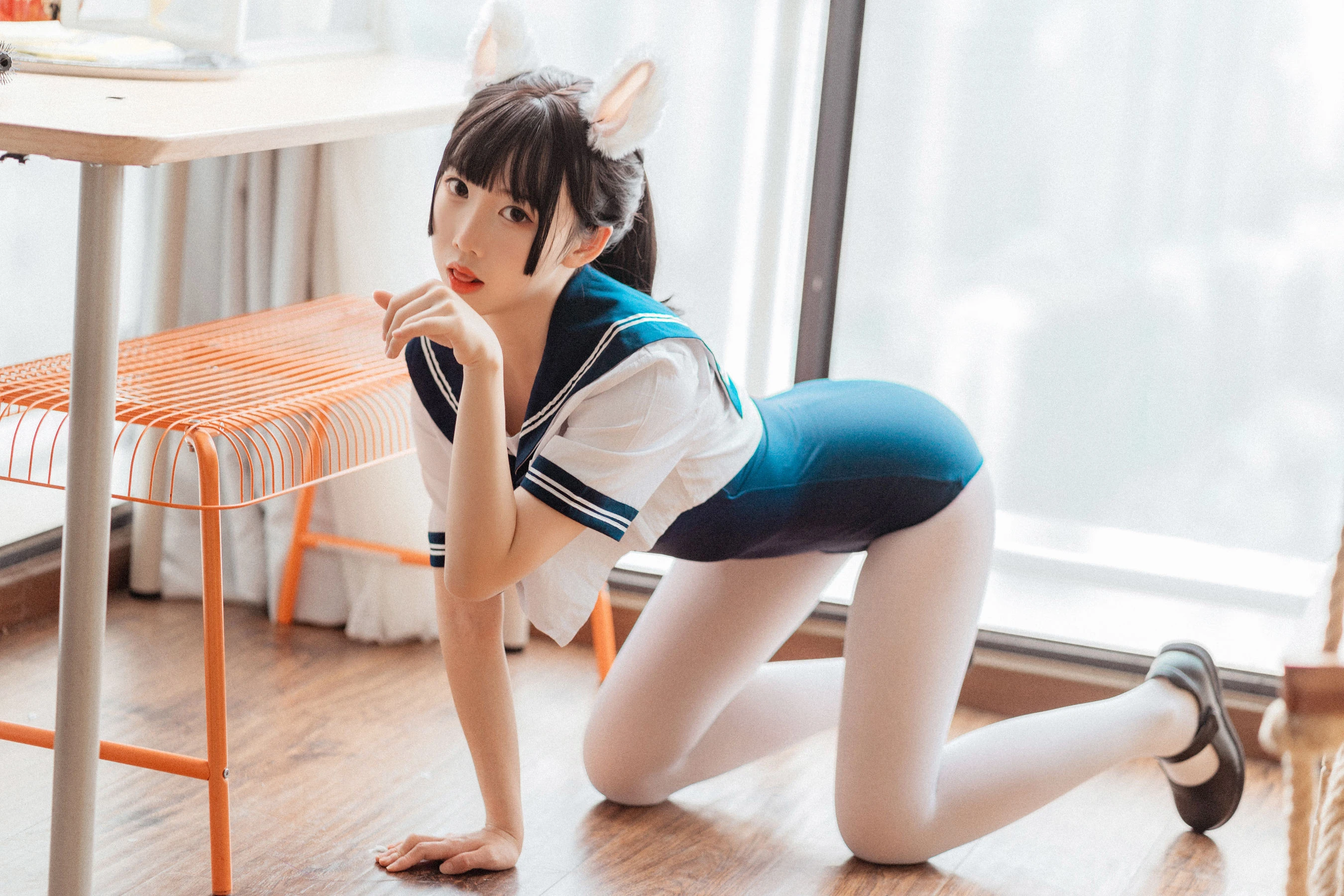 可爱人气Coser面饼仙儿 – 水手服 死库水插图5